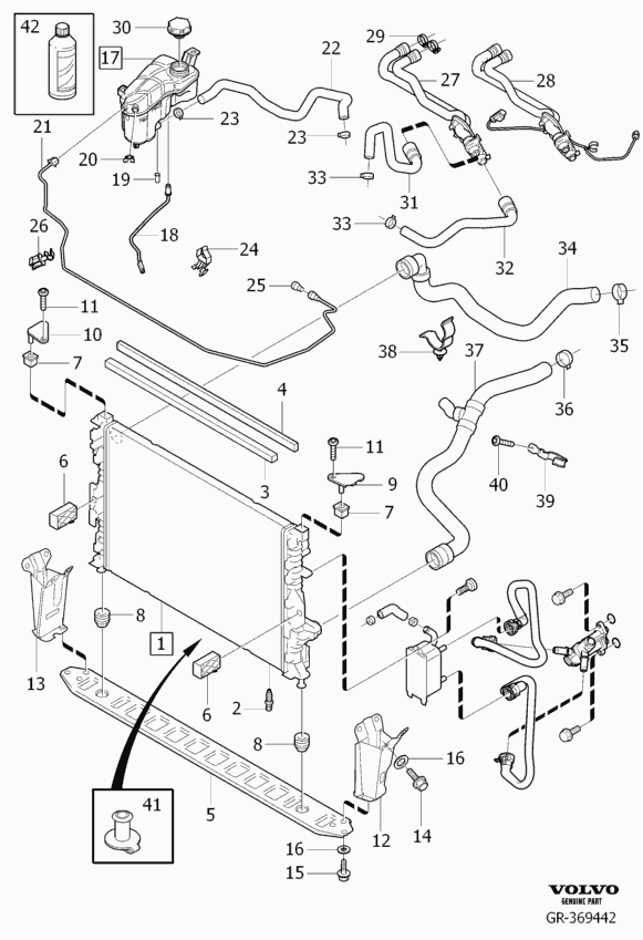 Volvo 3 600 245 1 - Radiator, racire motor aaoparts.ro