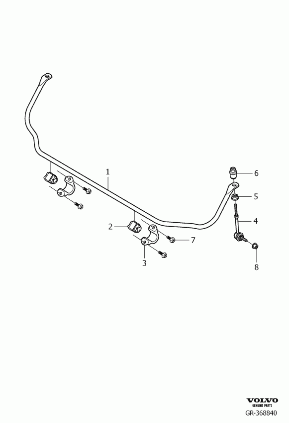 Volvo 30714587 - Cuzinet, stabilizator aaoparts.ro