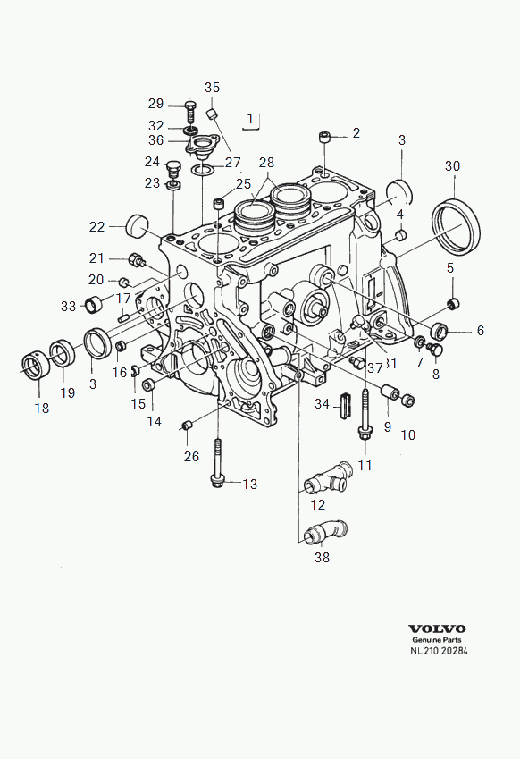 Volvo 3287542 - Simering, arbore cotit aaoparts.ro