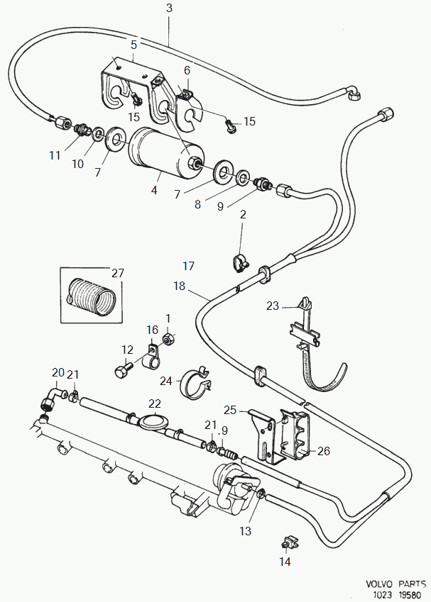 Volvo 1276069 - Filtru combustibil aaoparts.ro