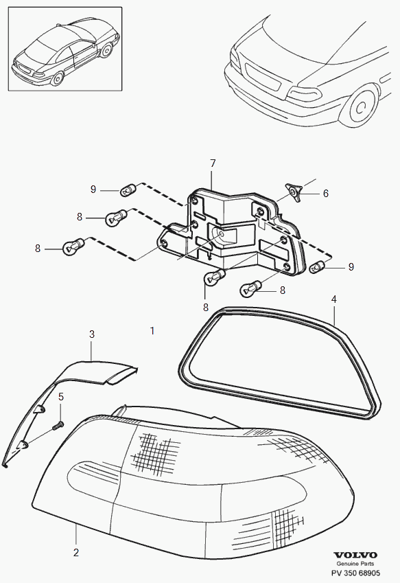 Volvo 989762 - Bec, lampa spate aaoparts.ro