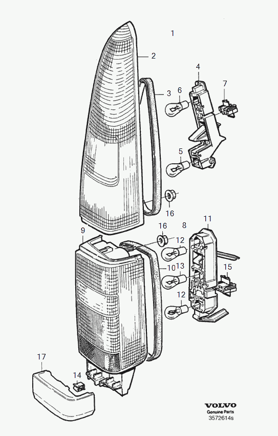 Volvo 9157799 - Bec, lampa frana aaoparts.ro
