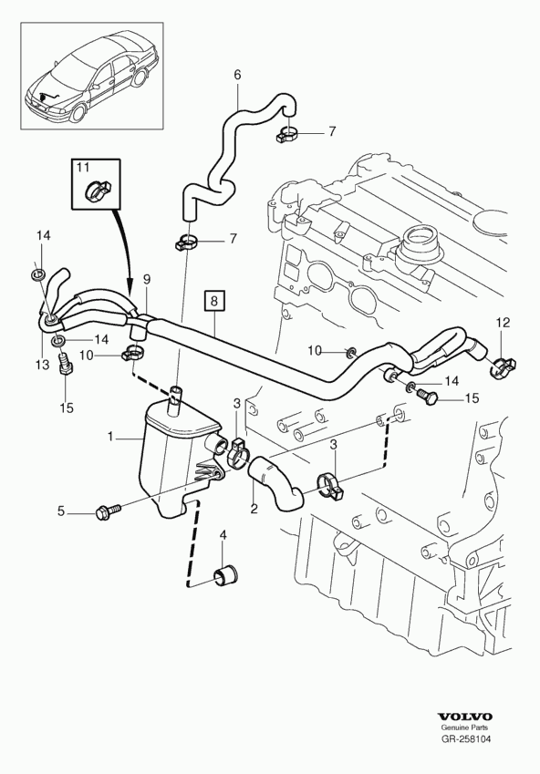 Volvo 1271988 - Separator ulei, ventilatie bloc motor aaoparts.ro