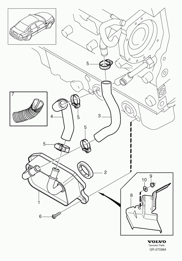 Volvo 30 637 339 - Etansare, racire ulei aaoparts.ro