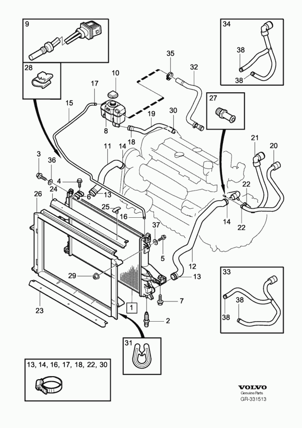 Volvo 9445462 - Buson,vas expansiune aaoparts.ro