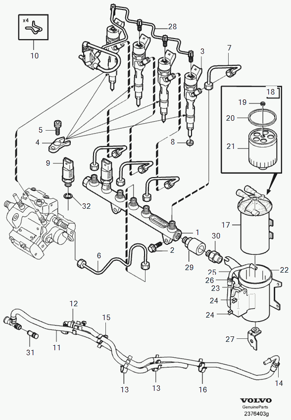 Volvo 30652292 - Filtru combustibil aaoparts.ro