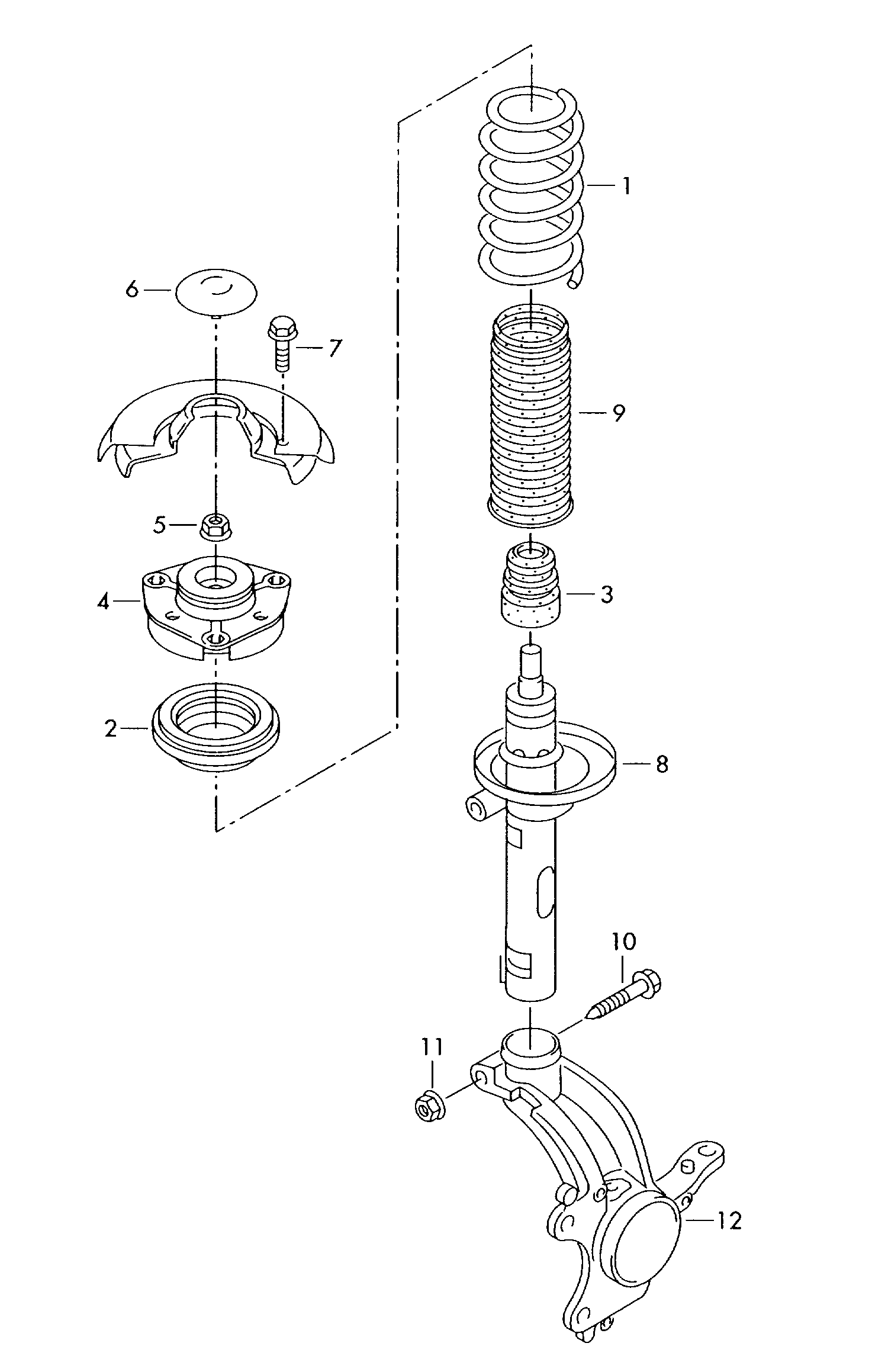 Skoda 1K0411105HN - Arc spiral aaoparts.ro