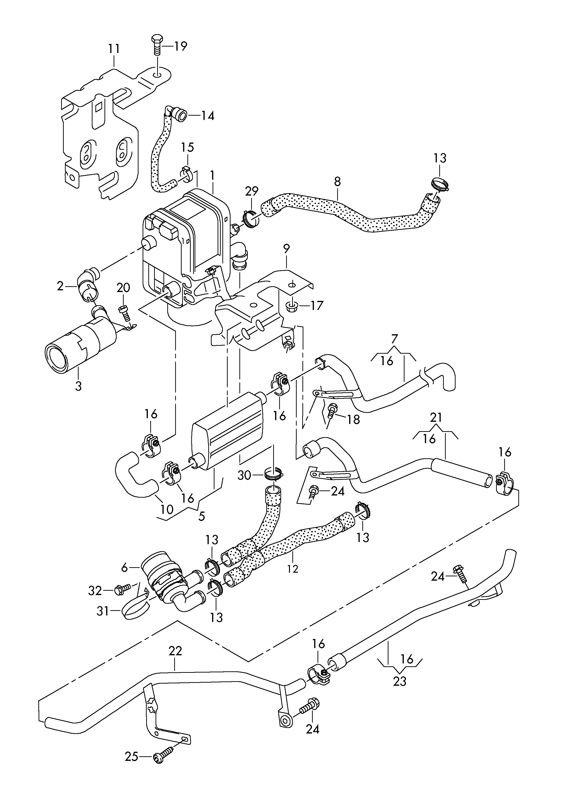 FEBI Bilstein 184981 - Set reparat cabluri, pompă apă suplimentară aaoparts.ro