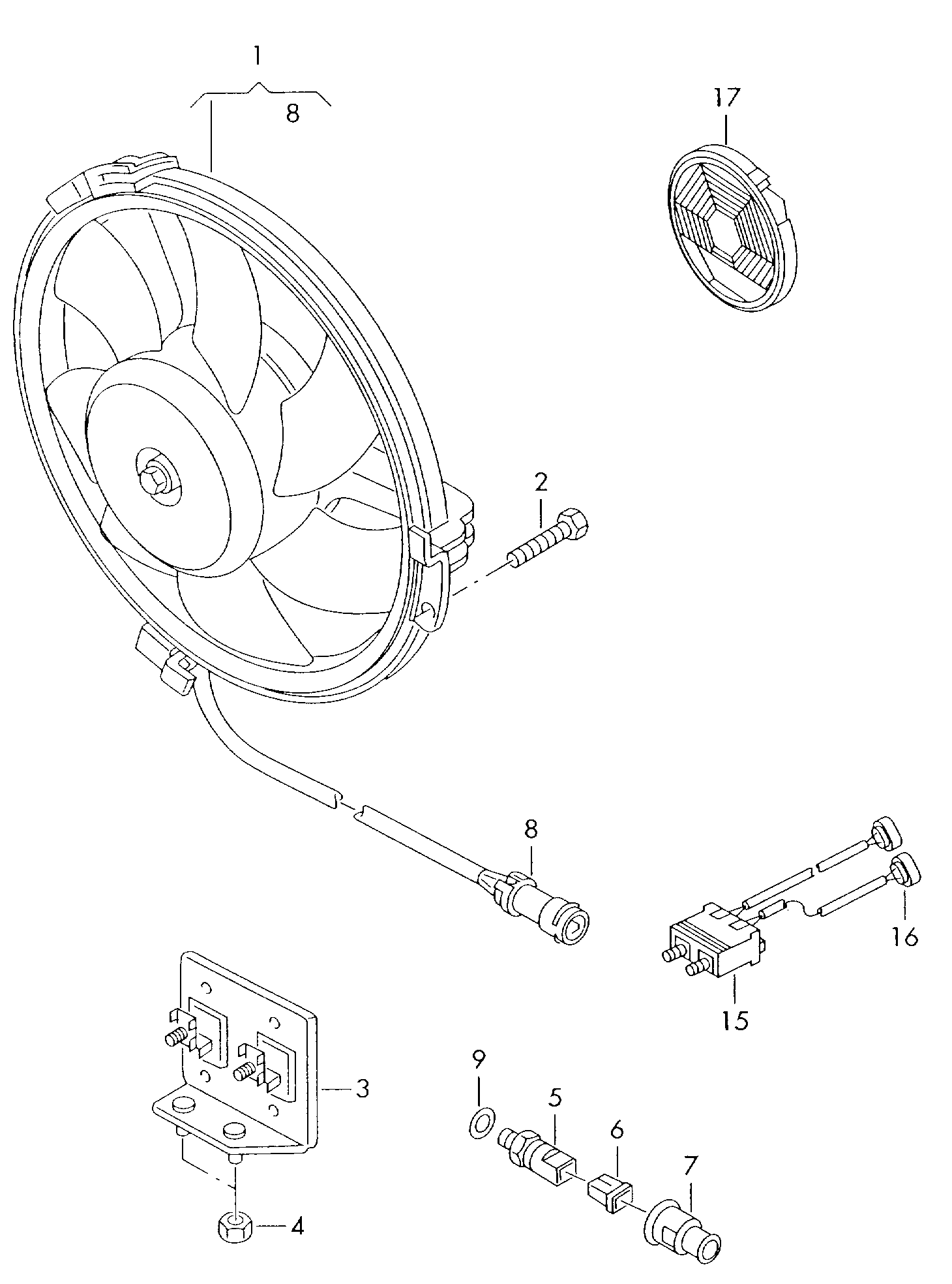 HELLA 8EW 366 420-101 - Ventilator, radiator aaoparts.ro
