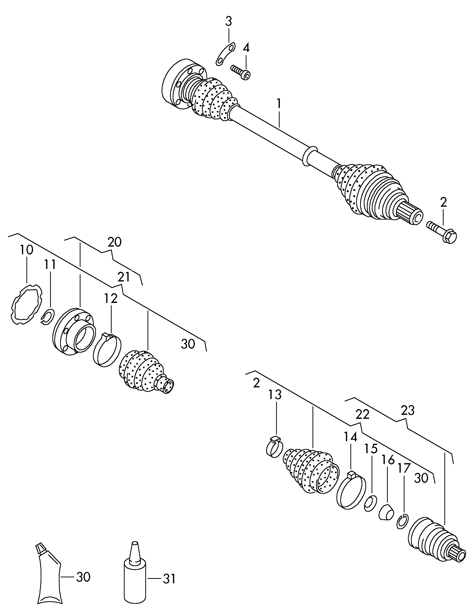 VAG 701 498 201 - Burduf cauciuc, articulatie planetara aaoparts.ro