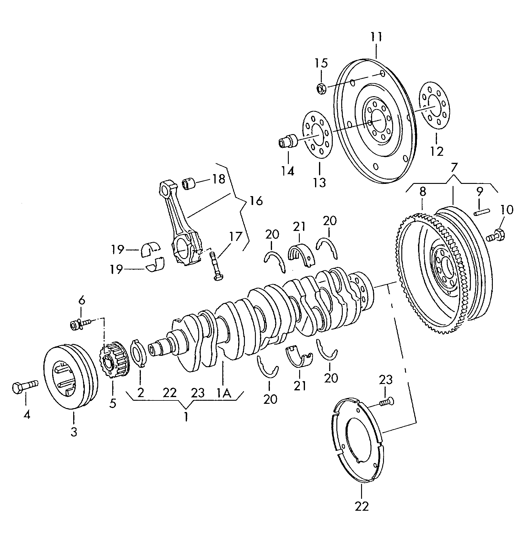 AUDI 074 105 193 - Saiba, disc curea-arbore cotit aaoparts.ro