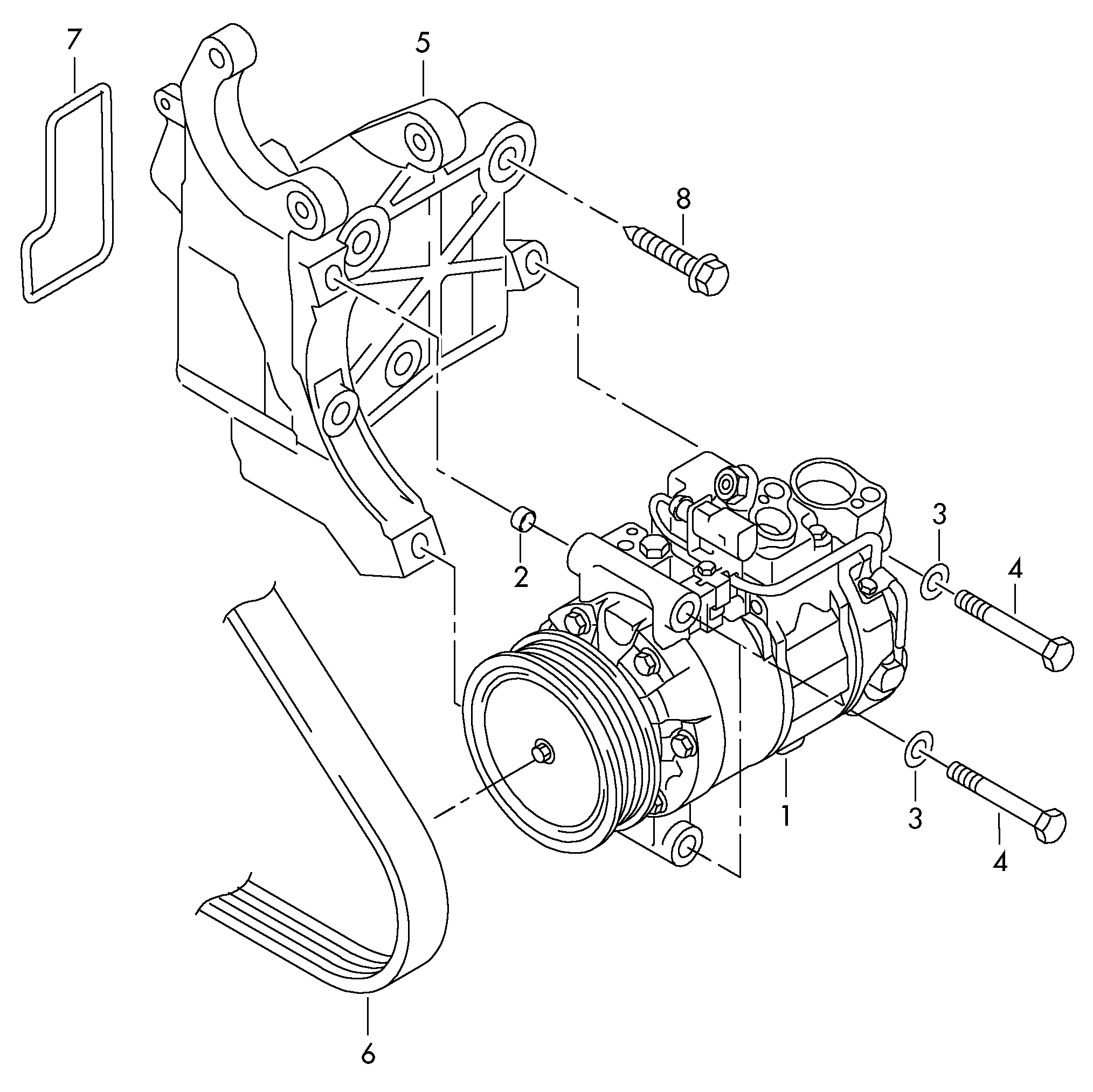 VW 7L6820803T - Compresor, climatizare aaoparts.ro