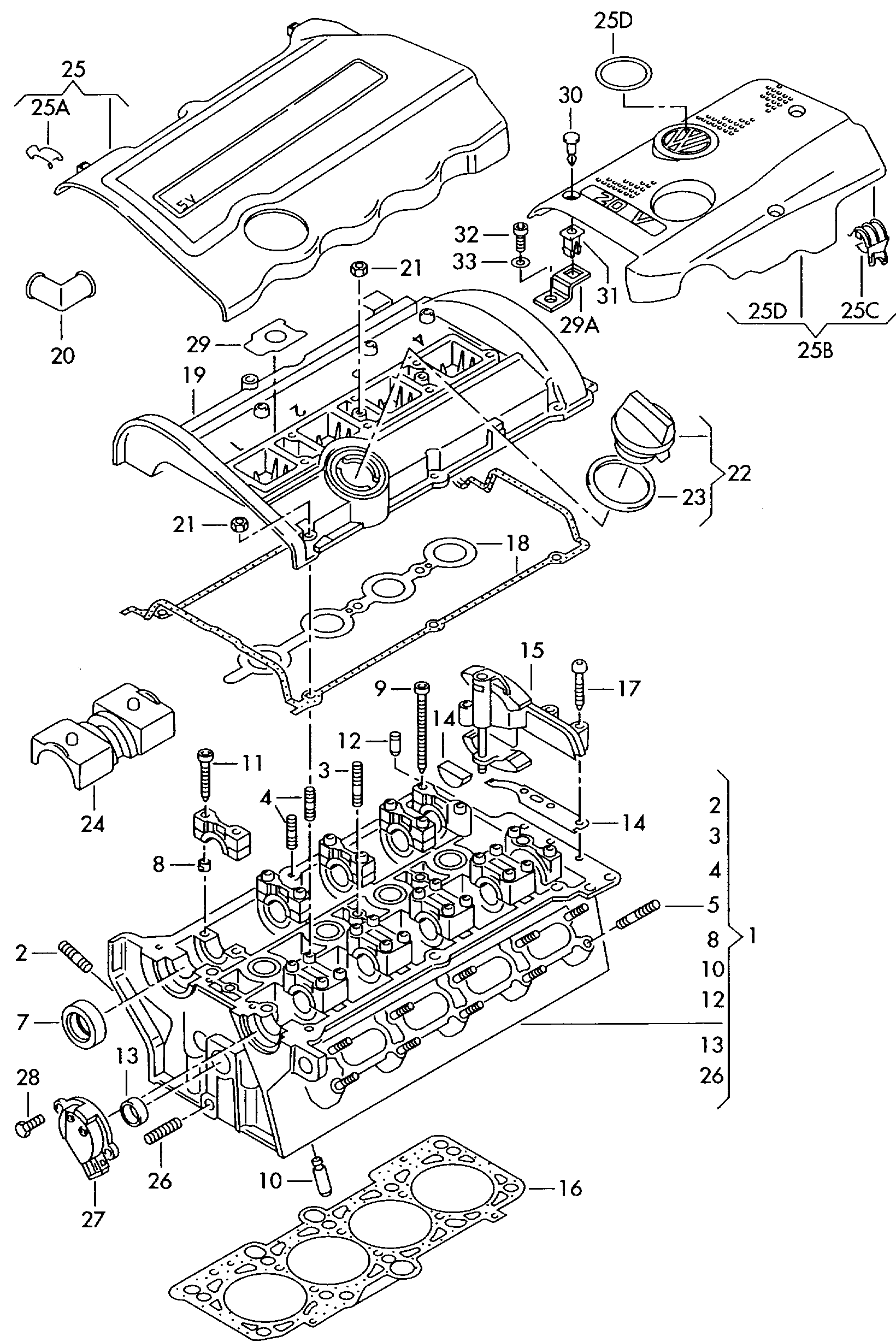 Skoda 058103383Q - Garnitura, chiulasa aaoparts.ro