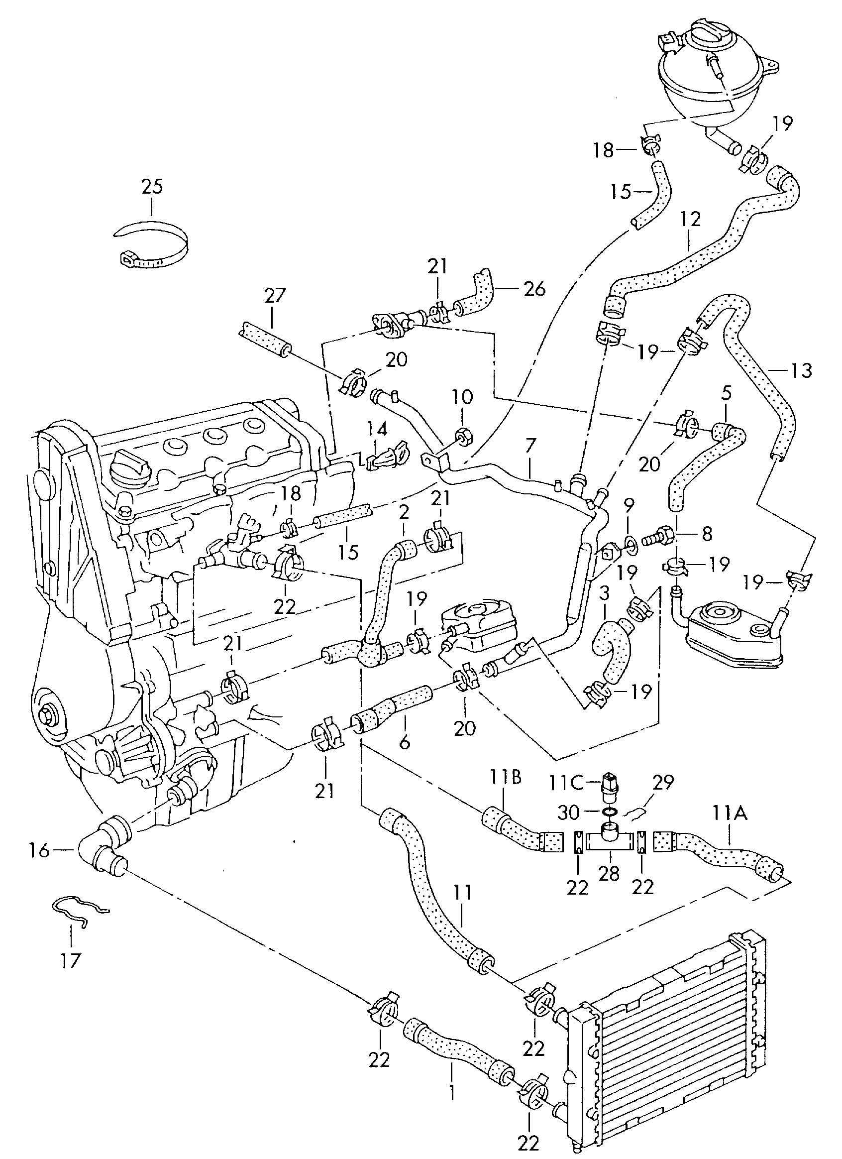 AUDI 7M0121063D - Furtun radiator aaoparts.ro