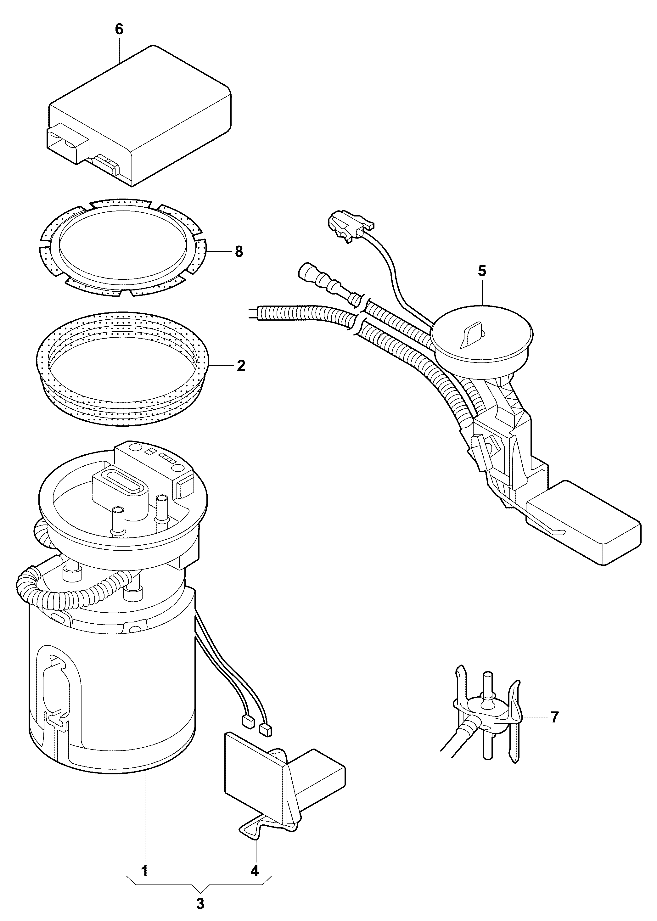 Seat 7M0 919 087B - Modul alimentare combustibil aaoparts.ro