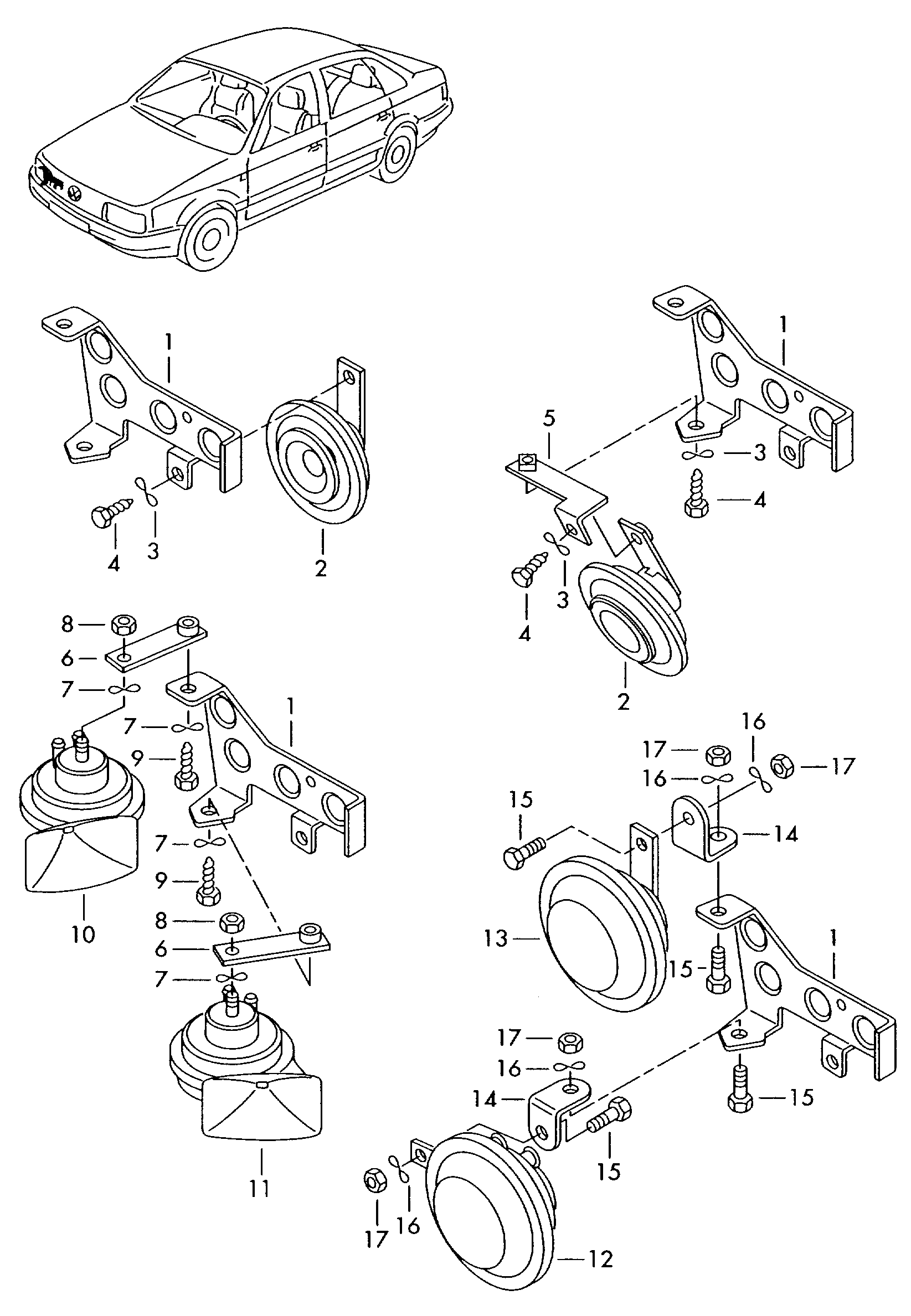 VAG 191 951 113 B - Claxon aaoparts.ro