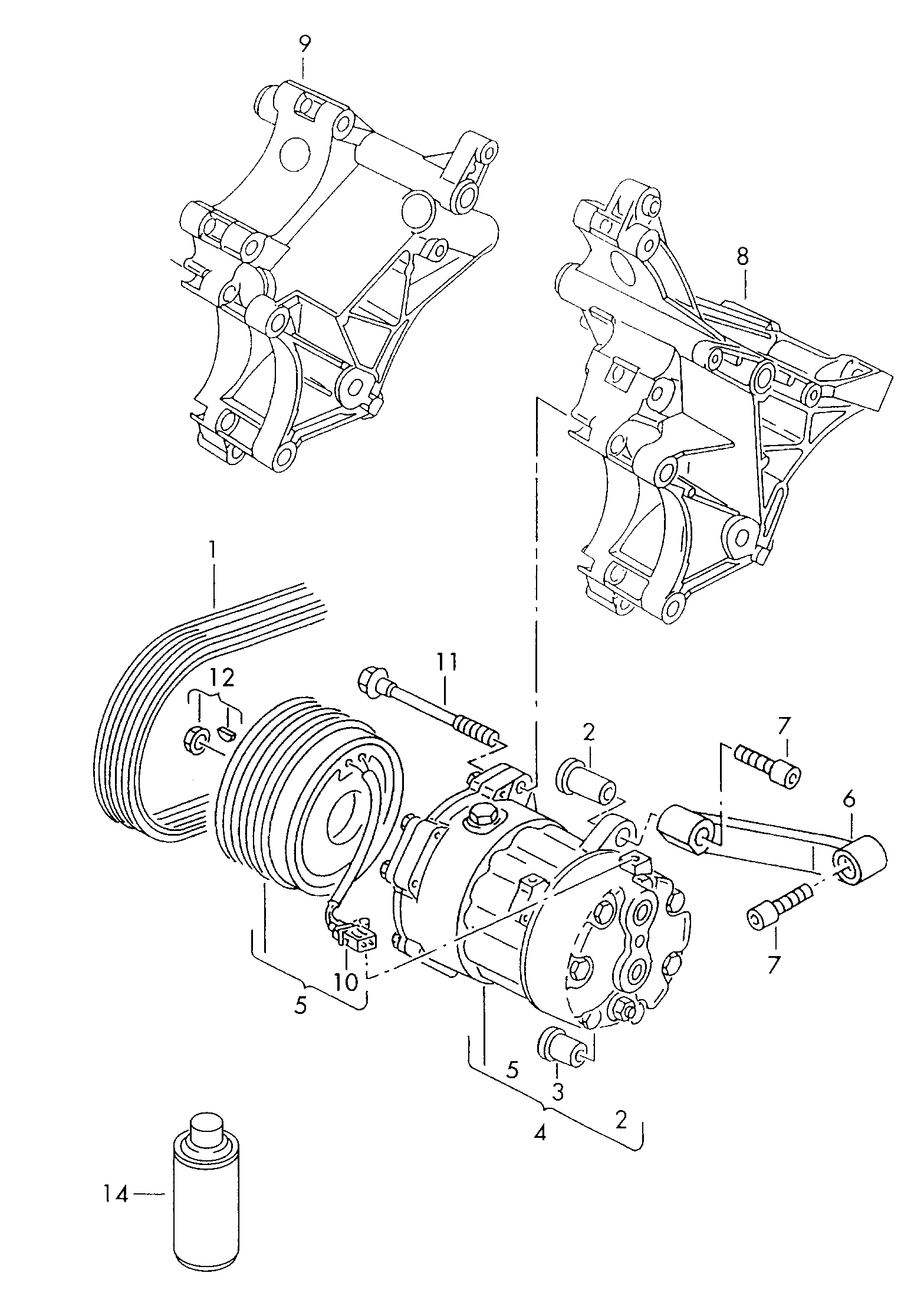 Seat 1H0820803E - A/C compressor with electro-magnetic coupling aaoparts.ro