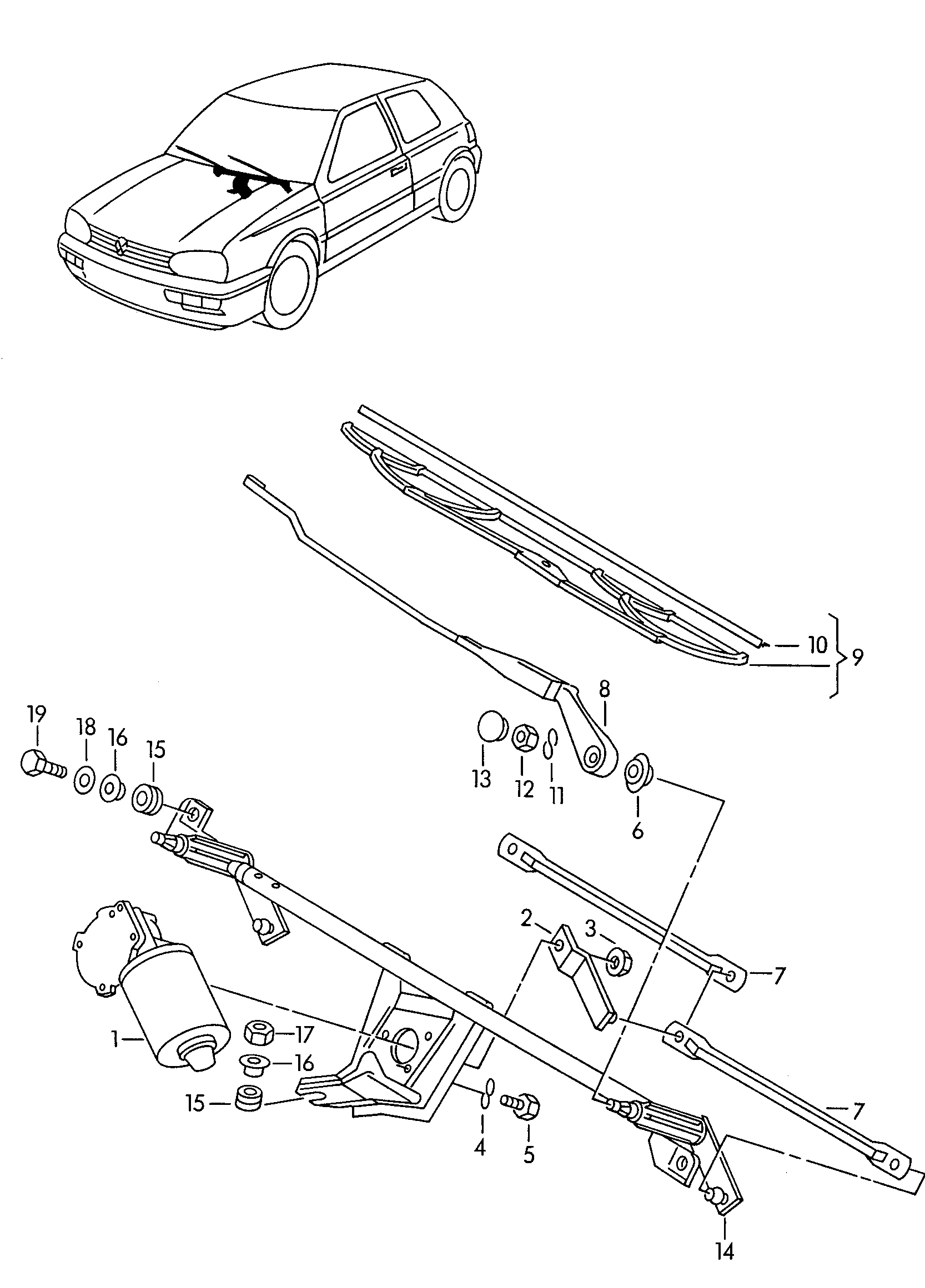 VW 1H0955427 - Lamela stergator aaoparts.ro