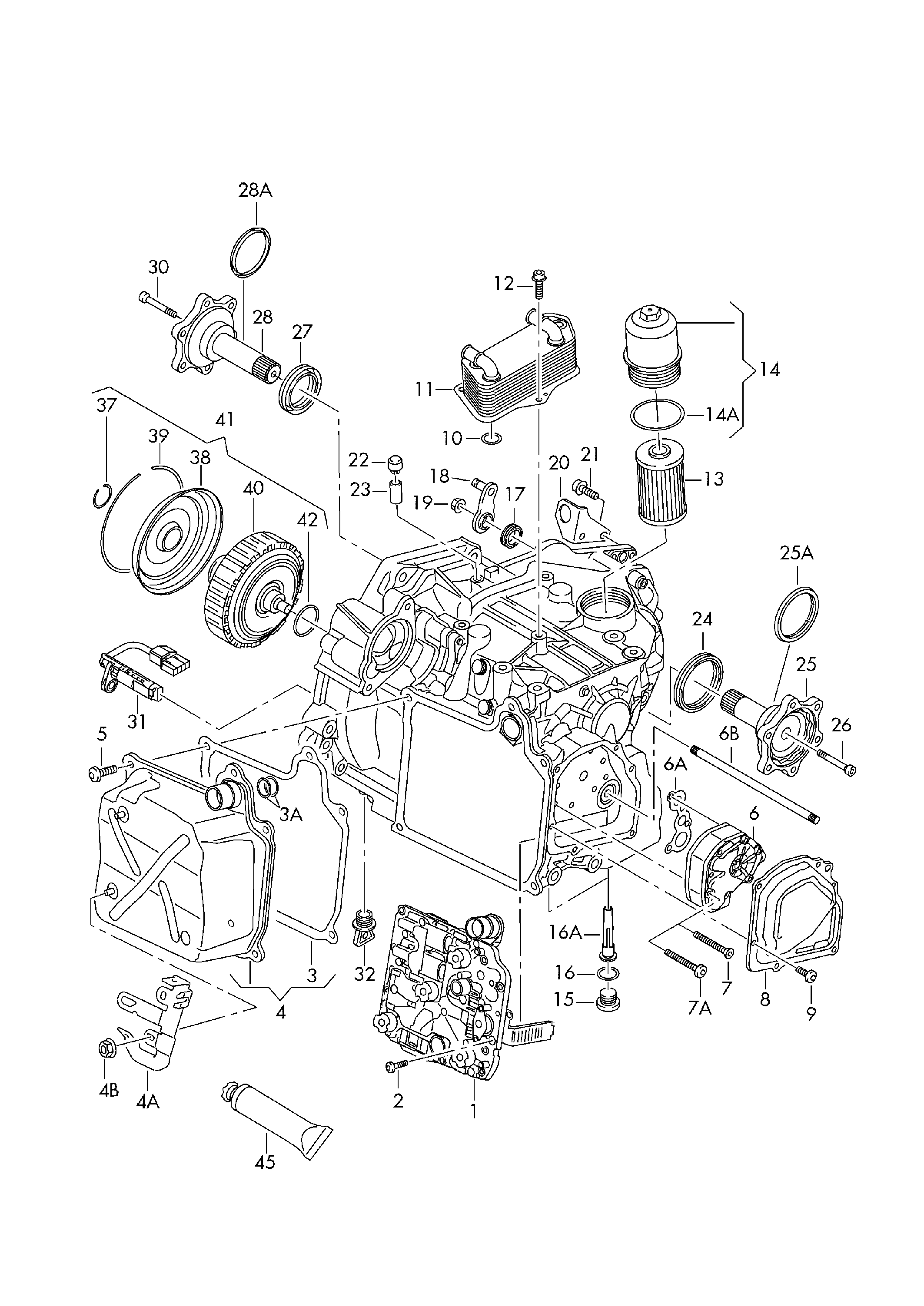 VAG 02E 305 051C - Filtru hidraulic, cutie de viteze automata aaoparts.ro