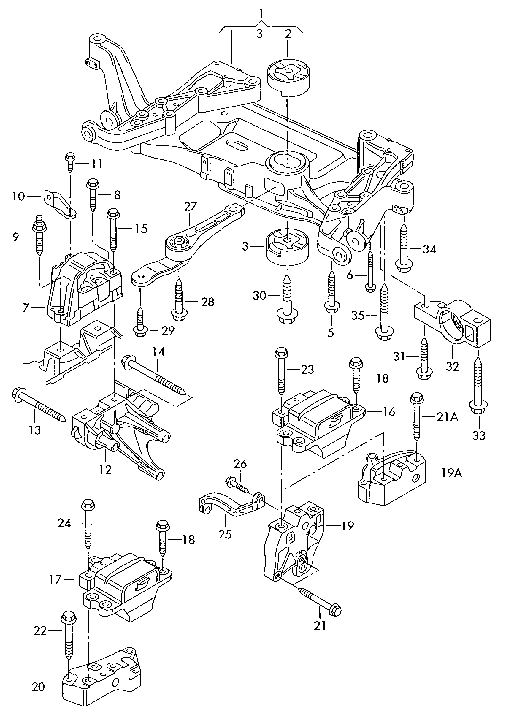 VAG 3C0 199 555 R - Suport motor aaoparts.ro