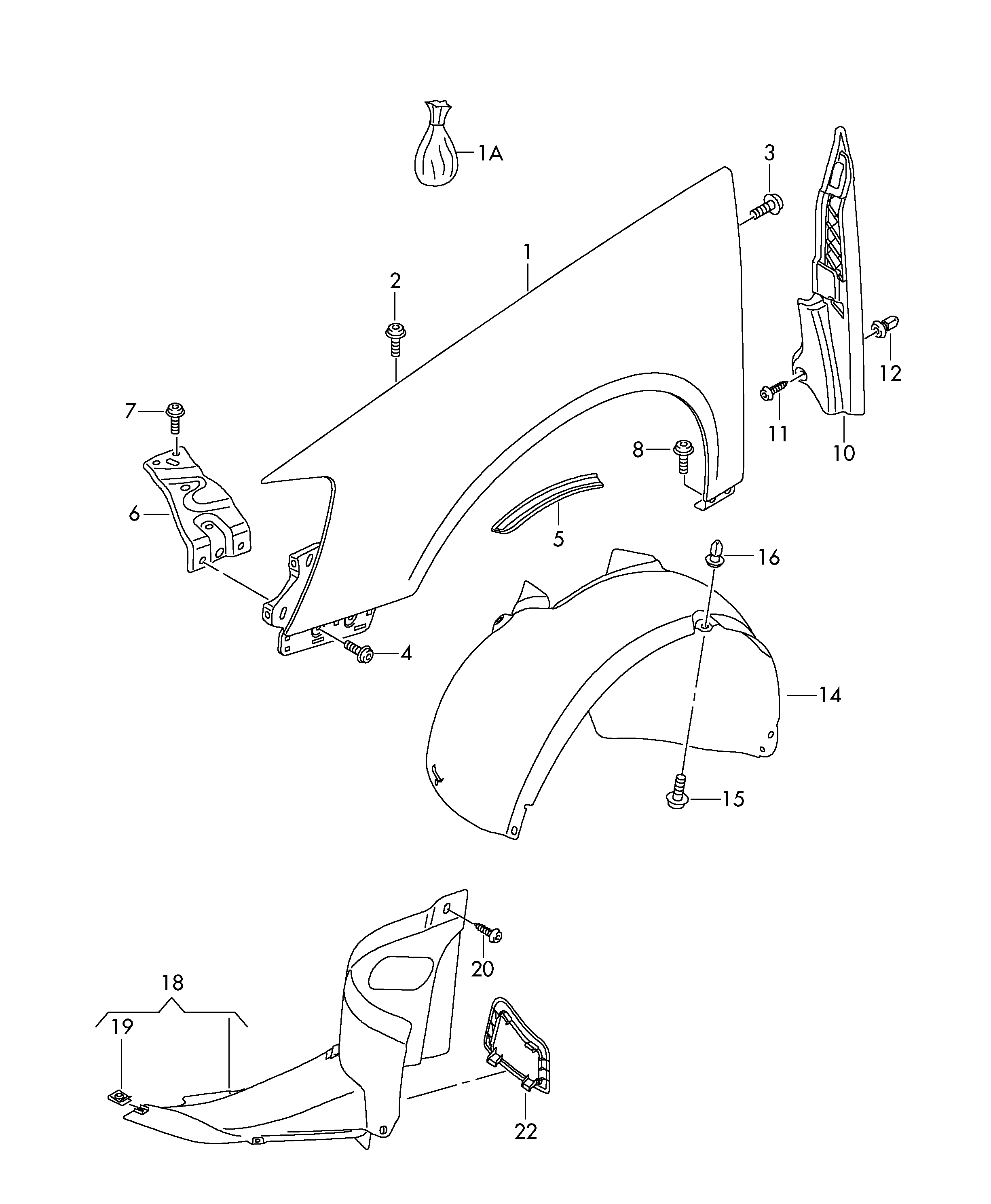 VW 3C0821021 - Aripa aaoparts.ro