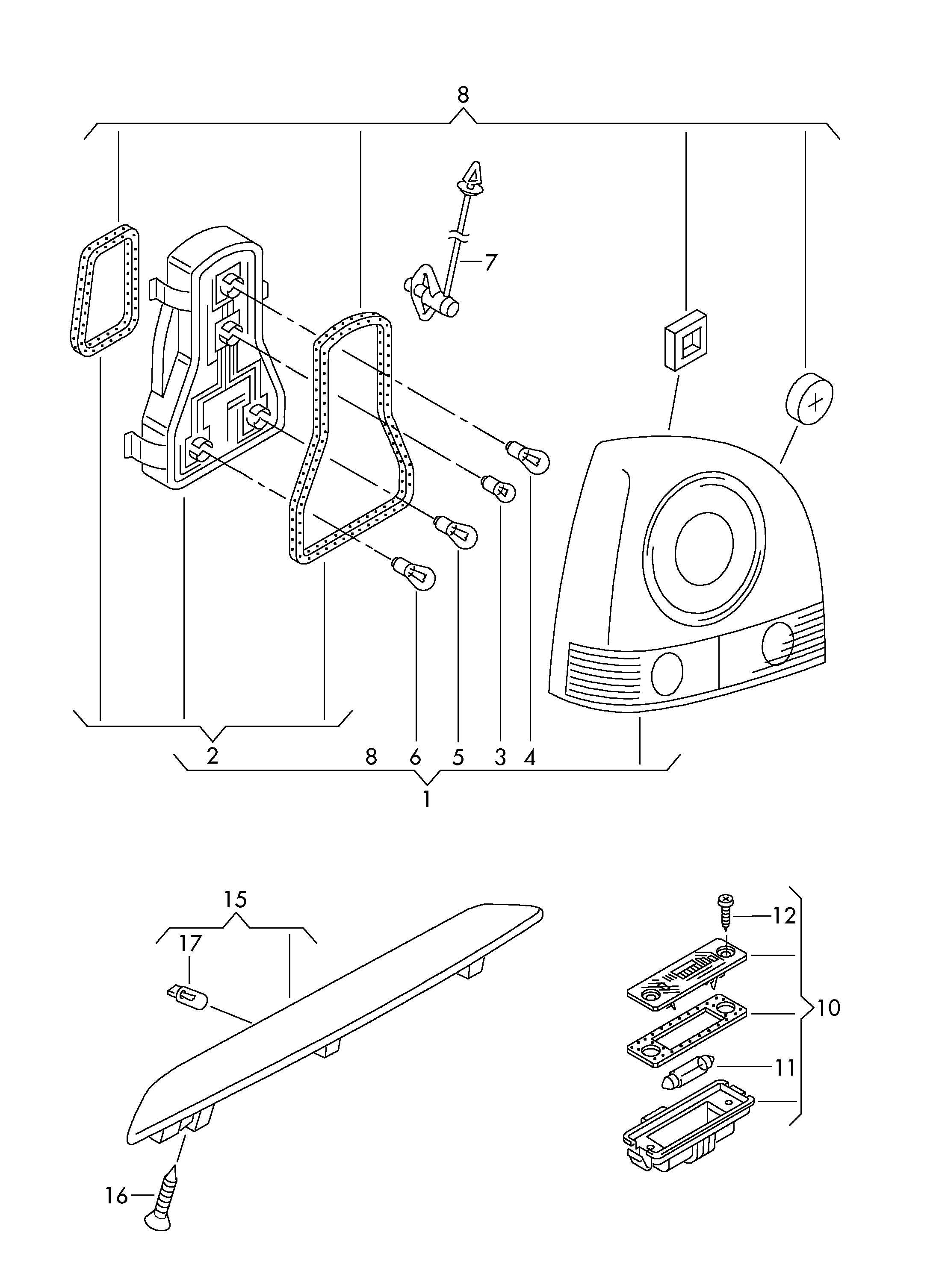 VW 6Q6 945 257 F - Suport lampa, lampa spate aaoparts.ro