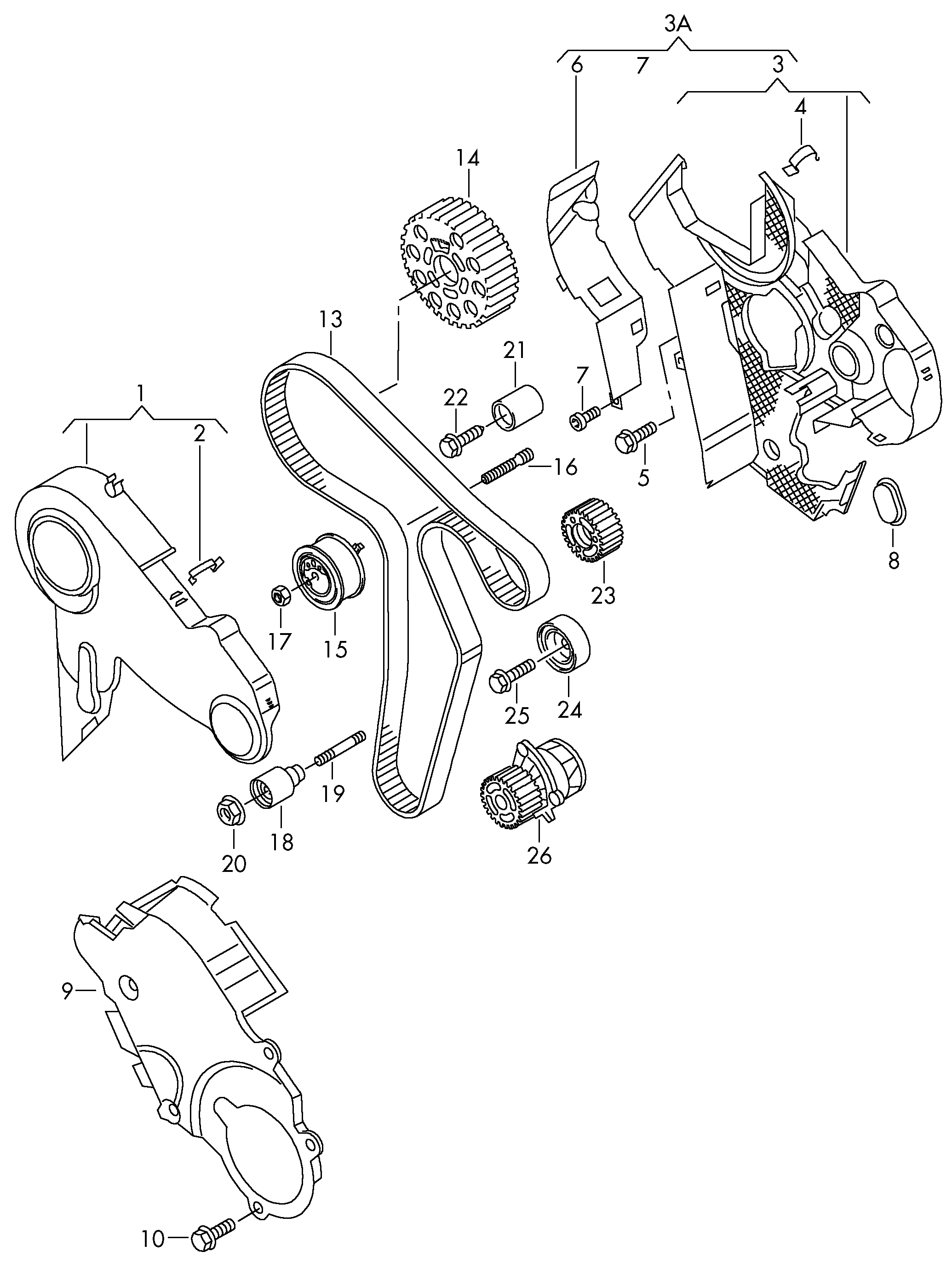 VAG 03L 109 119E - Curea de distributie aaoparts.ro