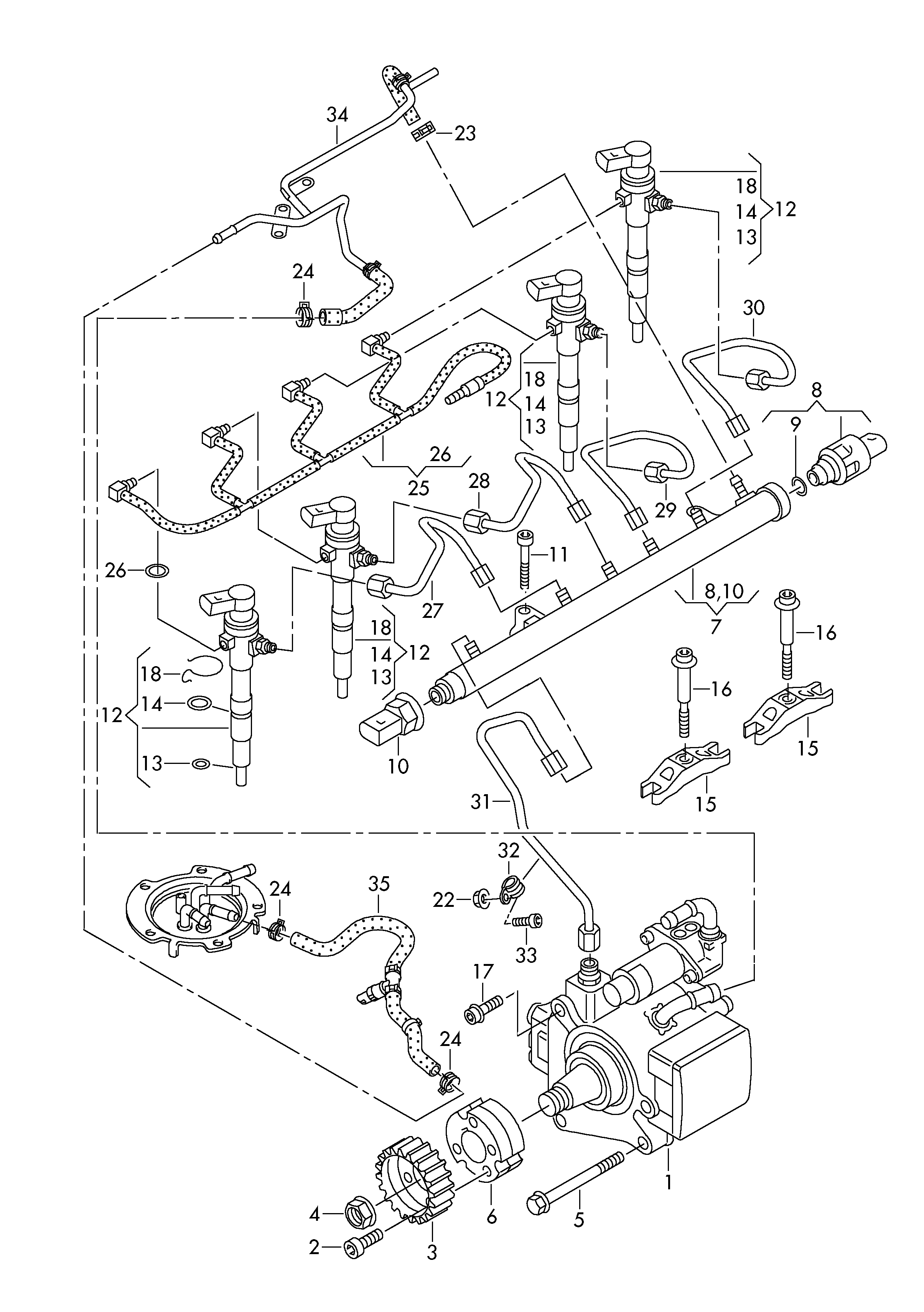 VW 03L 130 235 AF - Furtun,supracurgere combustibil aaoparts.ro