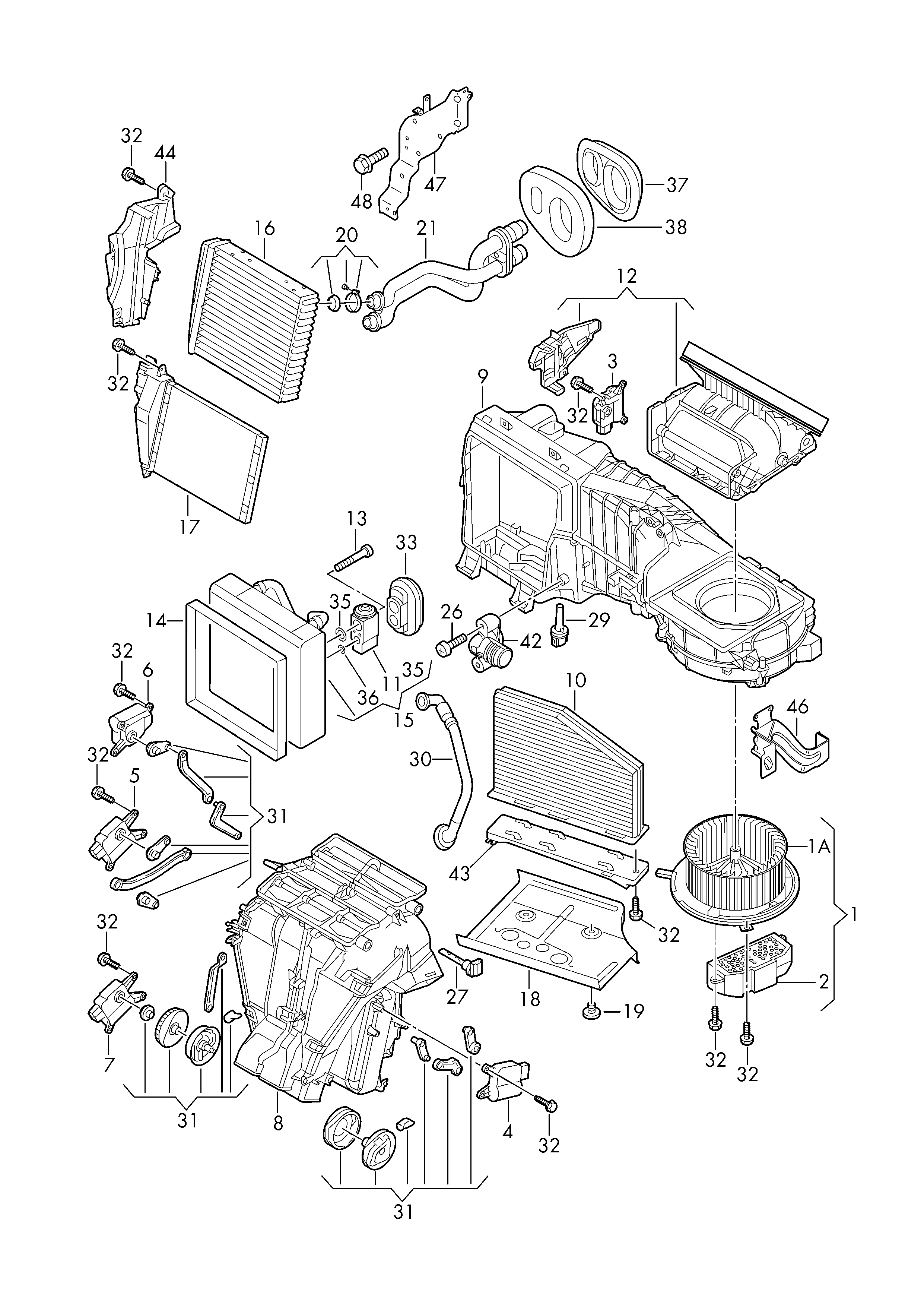 AUDI 3C1 820 015 AA - Ventilator, habitaclu aaoparts.ro