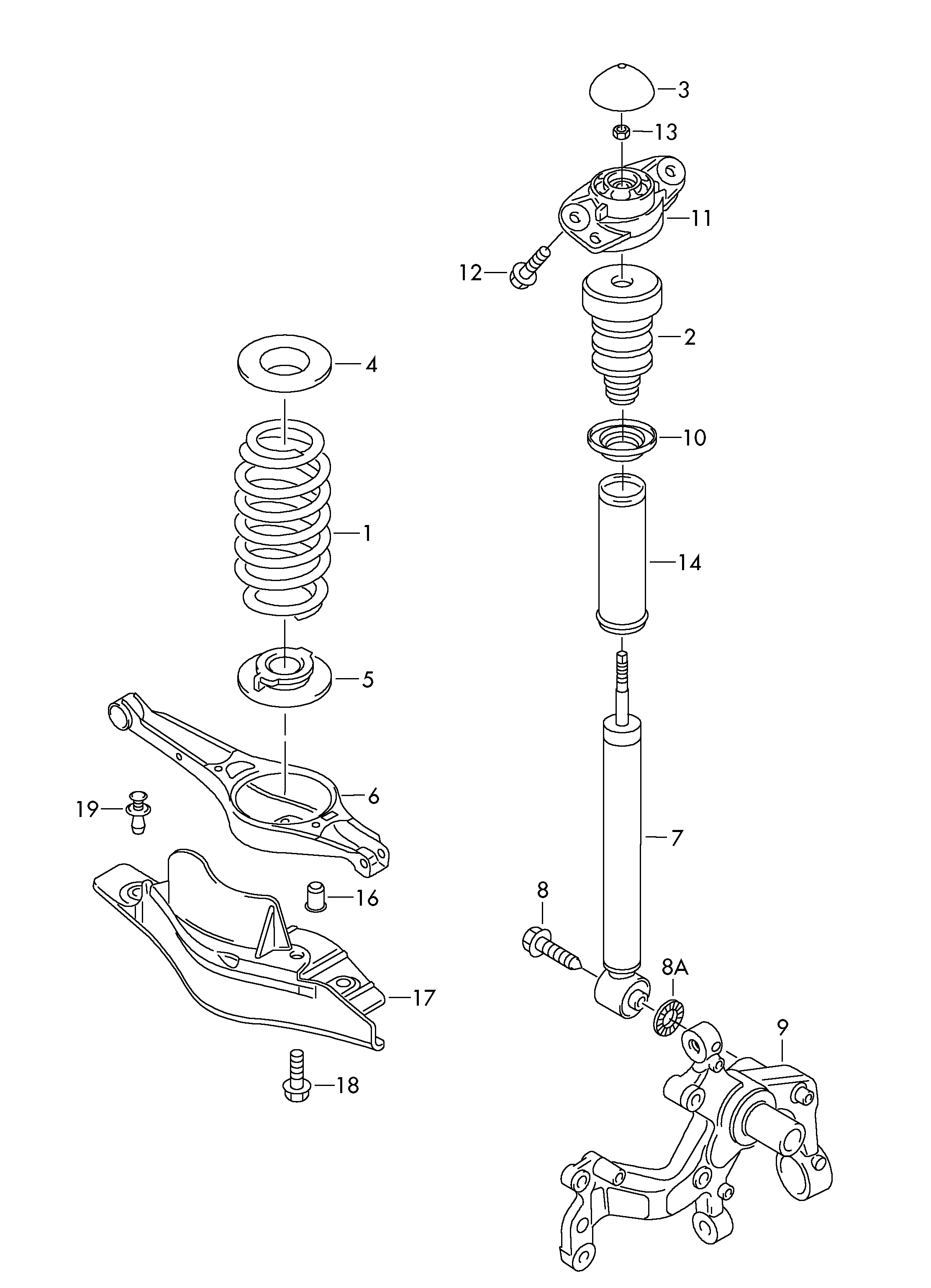 AUDI 3C0513049CH - Amortizor aaoparts.ro