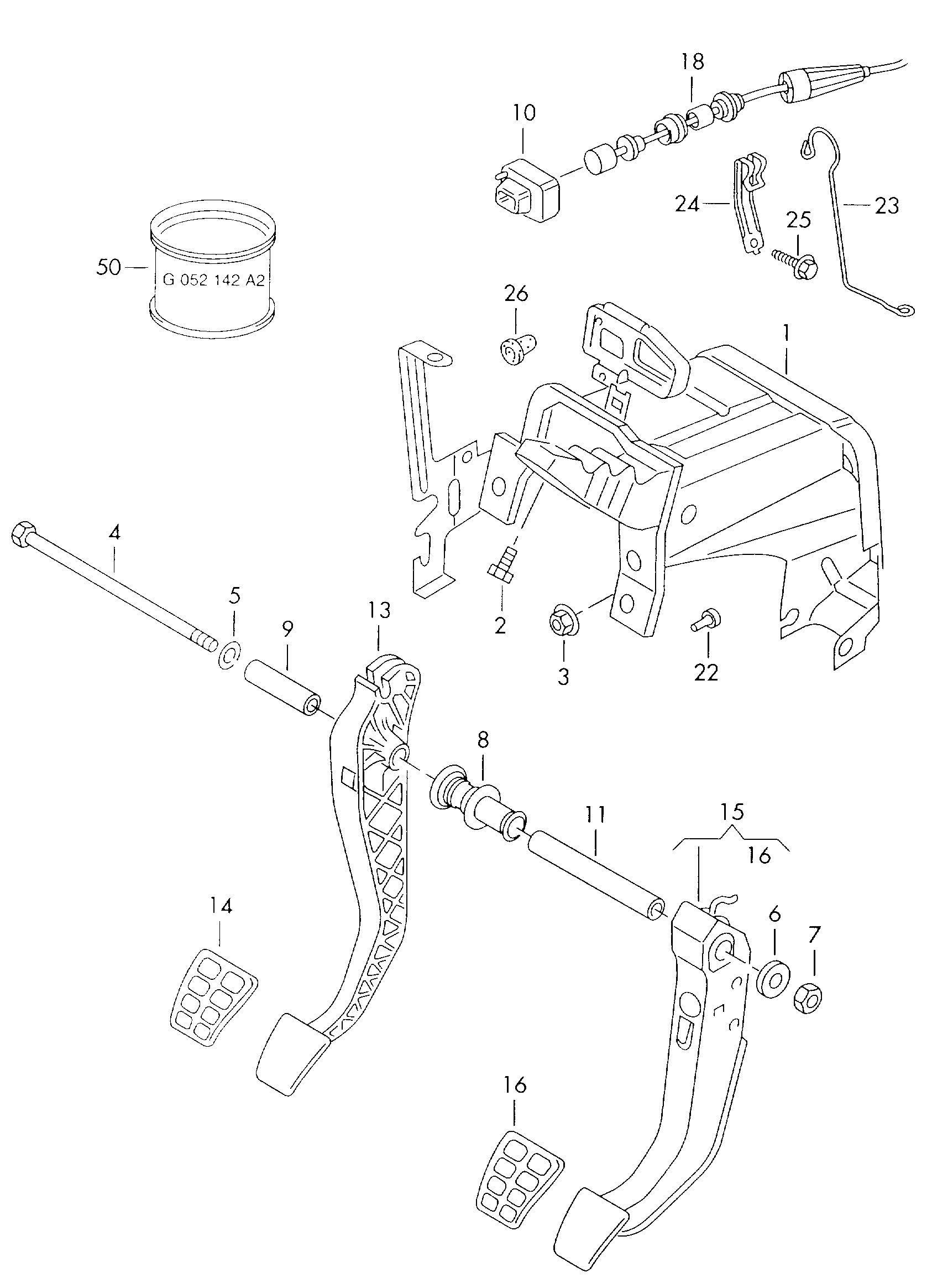 VAG 6X1 721 335 - Cablu ambreiaj aaoparts.ro