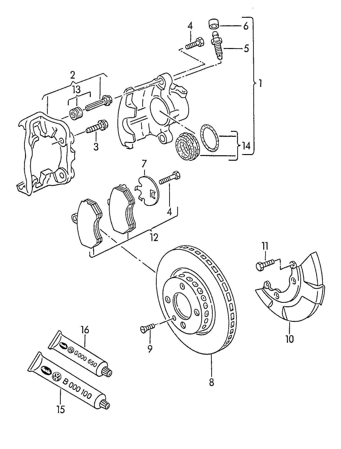 Seat 443615123FX - Set reparatie, etrier aaoparts.ro