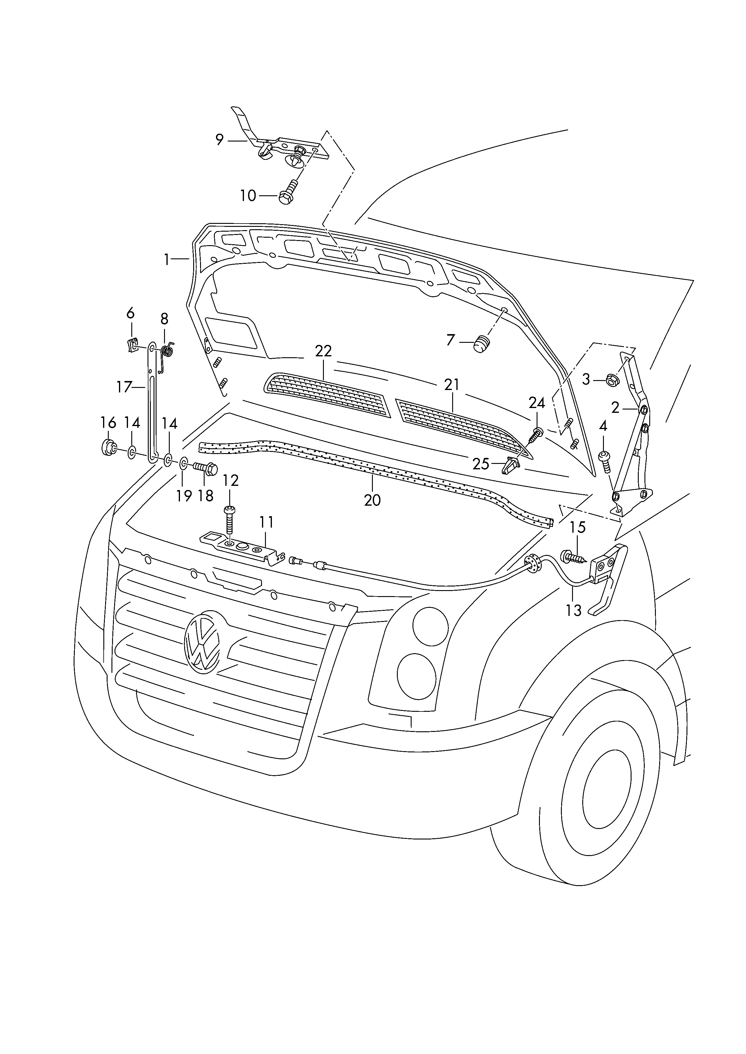 Kamoka 1251063 - Cablu, capota motor aaoparts.ro