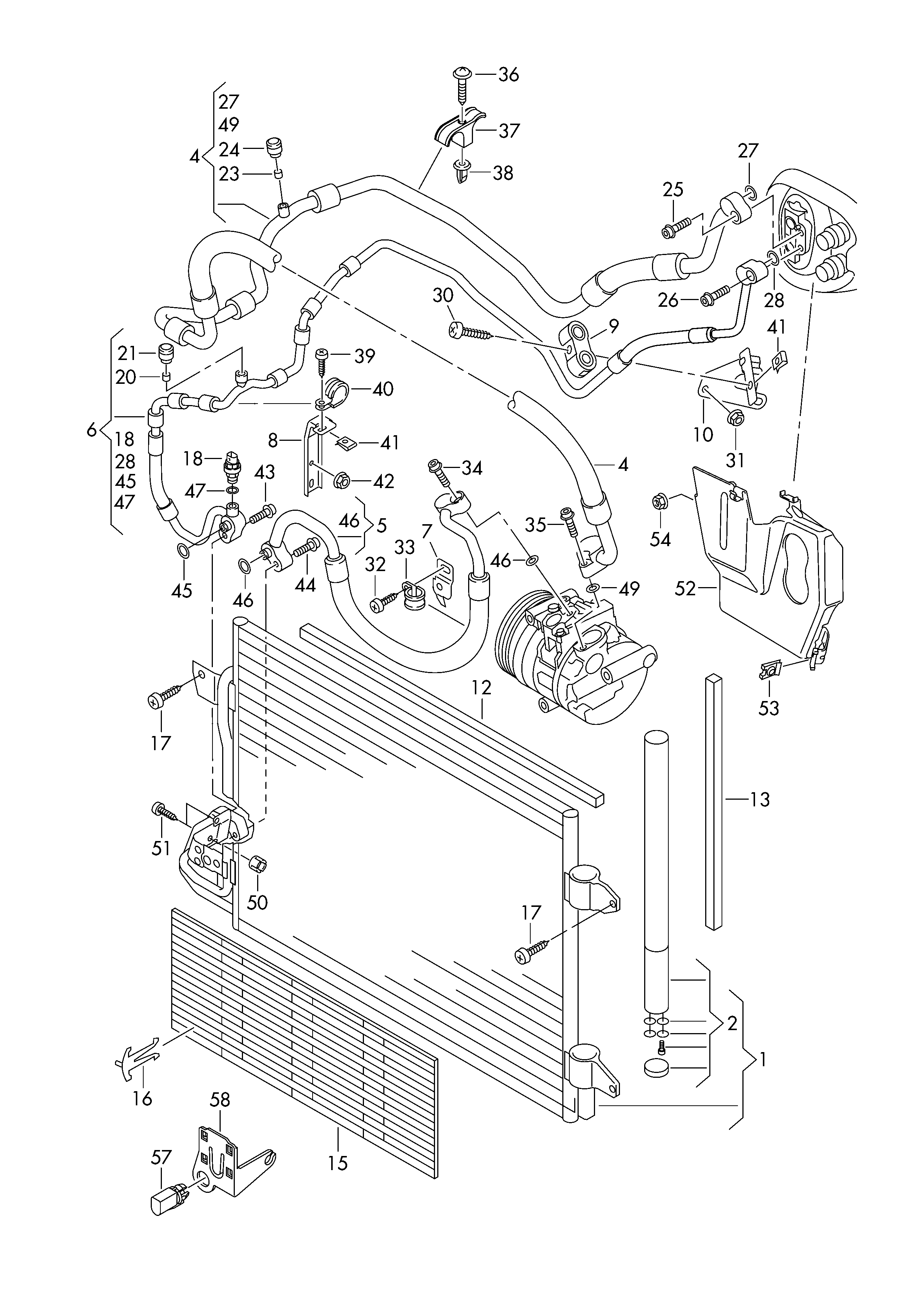 VAG 5N0820411E - Condensator, climatizare aaoparts.ro