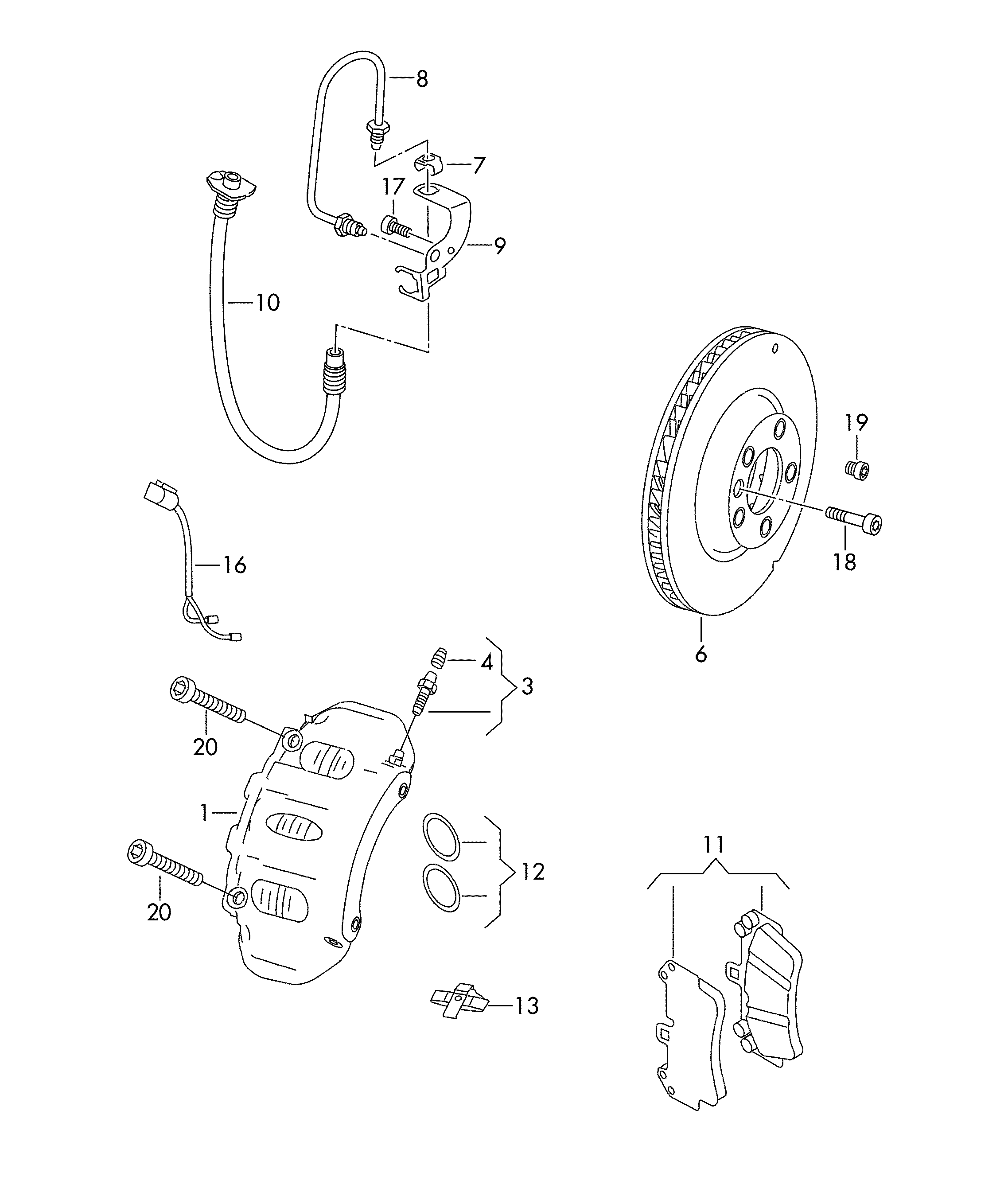 VW 7P6698451 - Set placute frana,frana disc aaoparts.ro