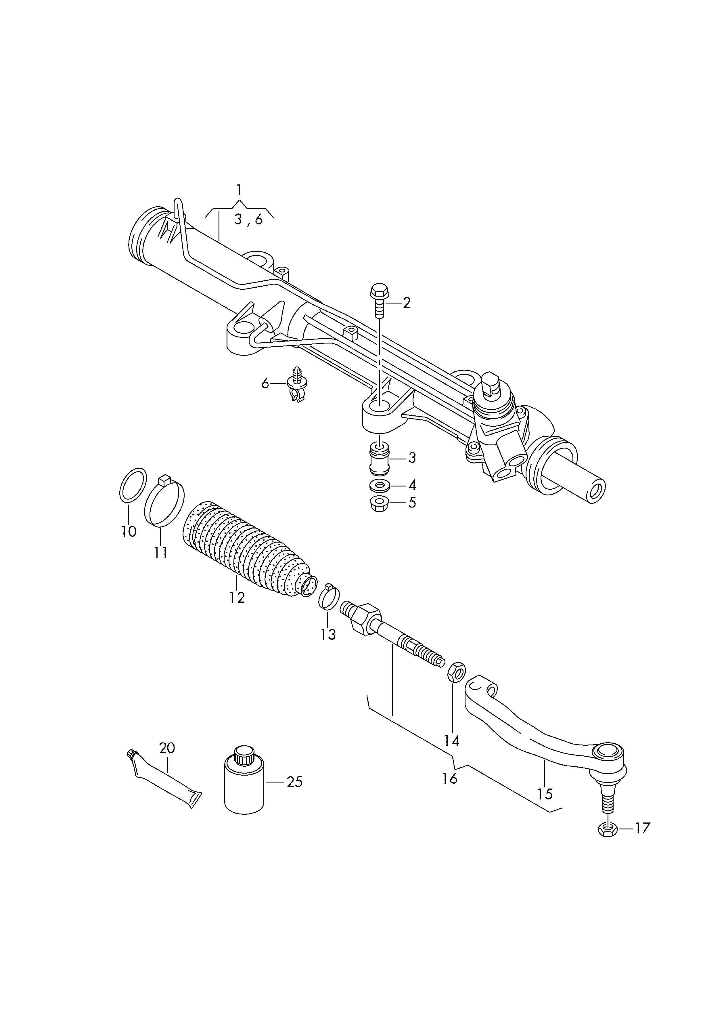 Seat 7E1 422 061 P - Caseta directie aaoparts.ro