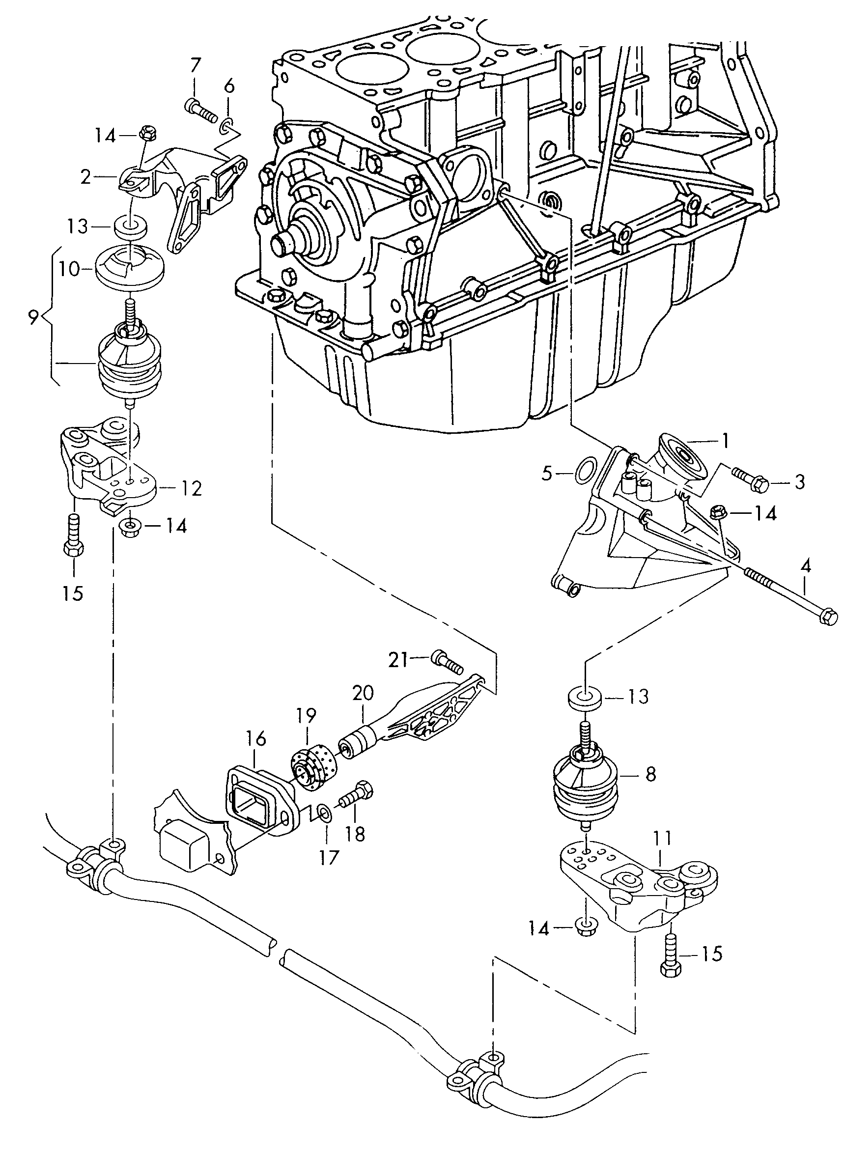 VAG 8D0 199 379J - Suport motor aaoparts.ro