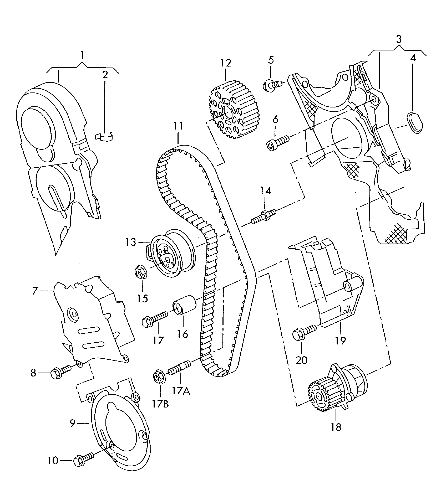 VAG 045109243B - Rola intinzator,curea distributie aaoparts.ro