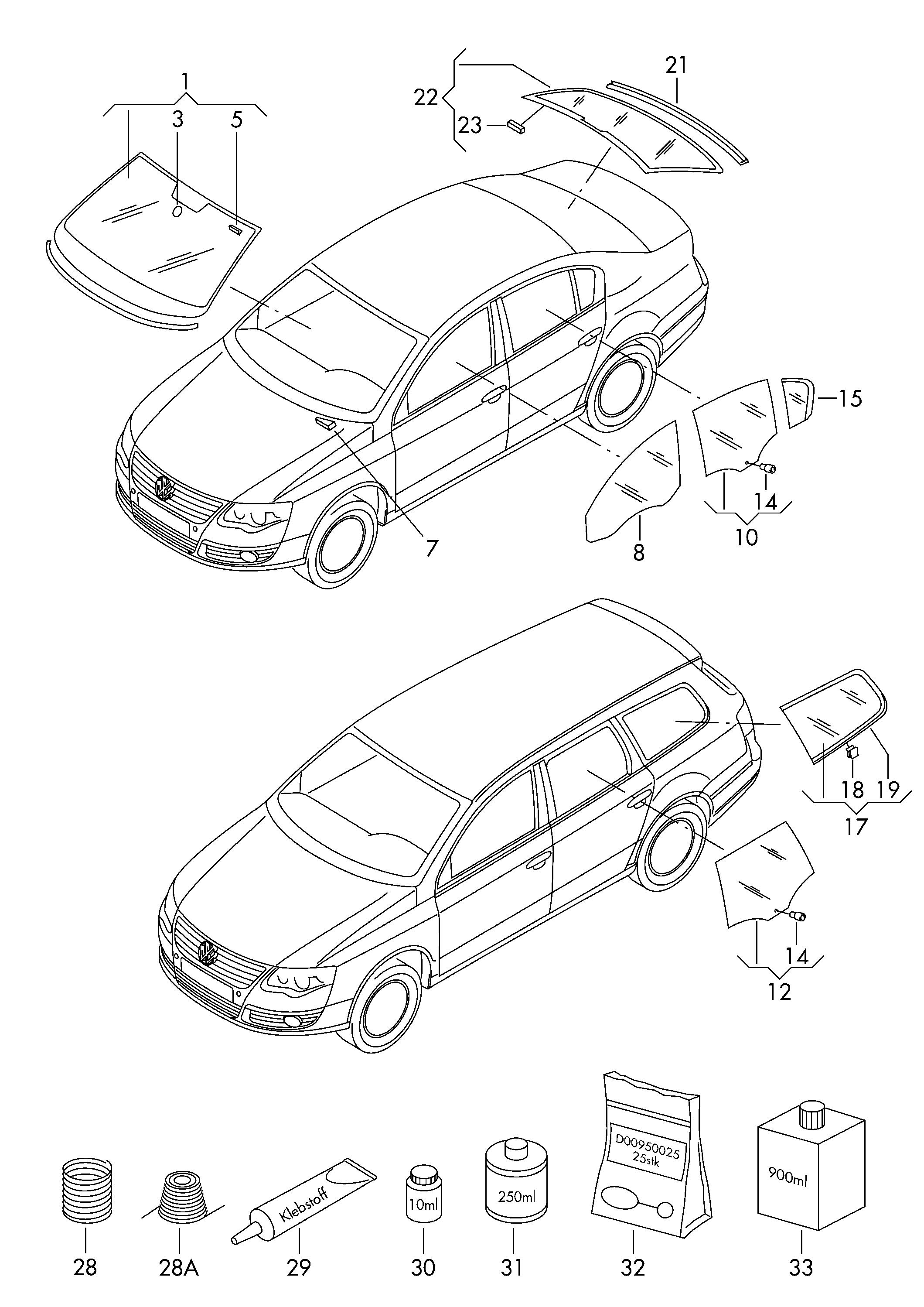 VAG 3C5845025 - Geam lateral aaoparts.ro