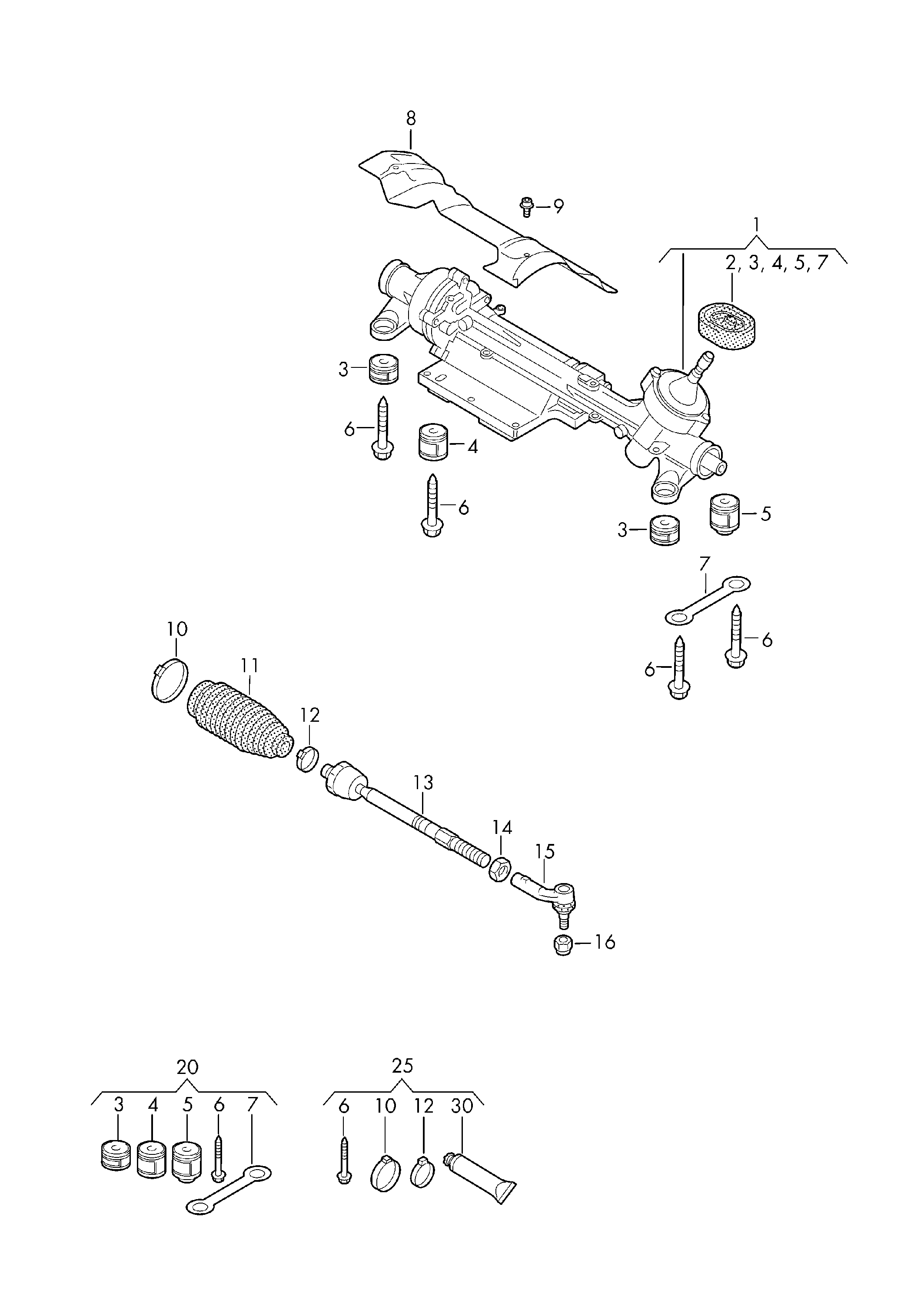 AUDI 5N1423062R - Caseta directie aaoparts.ro