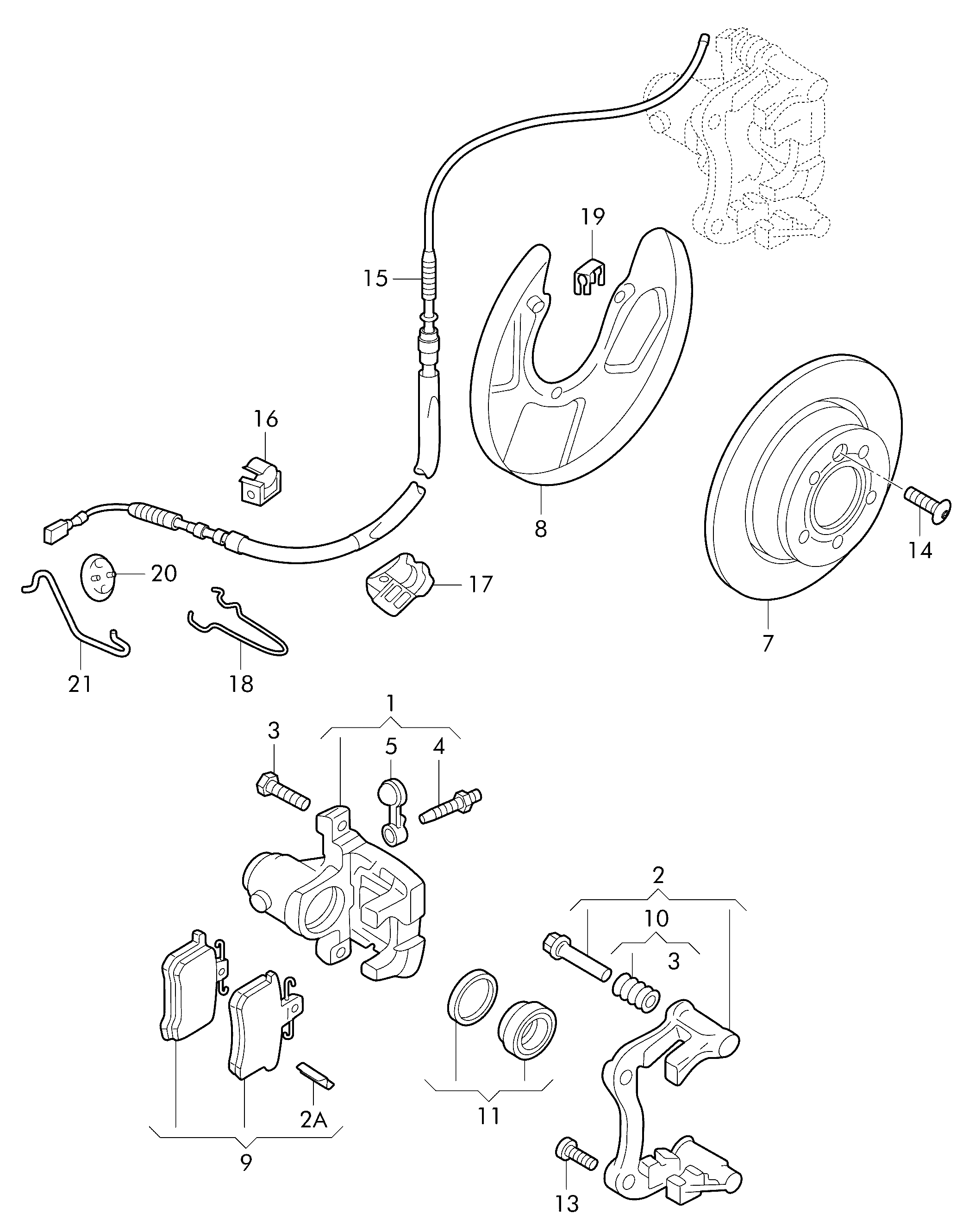 VAG 1J0 698 451 R - Set placute frana,frana disc aaoparts.ro