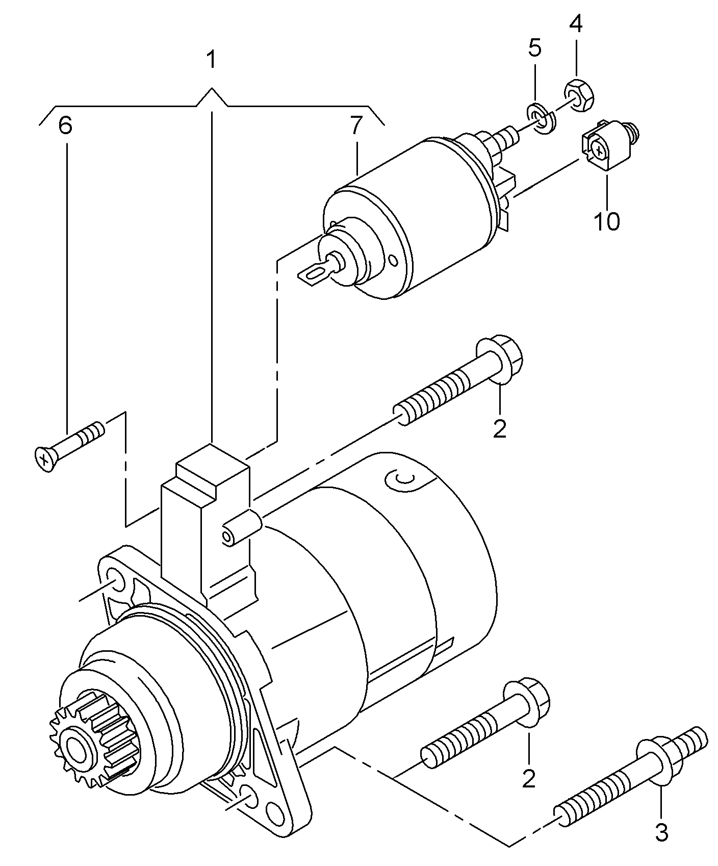 VAG 2H0 911 023F - Starter aaoparts.ro