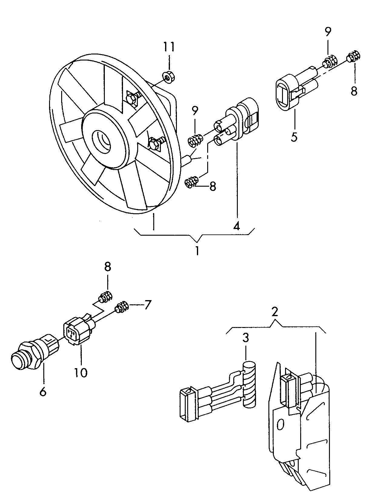 VAG 357972742E - Ventilator, radiator aaoparts.ro