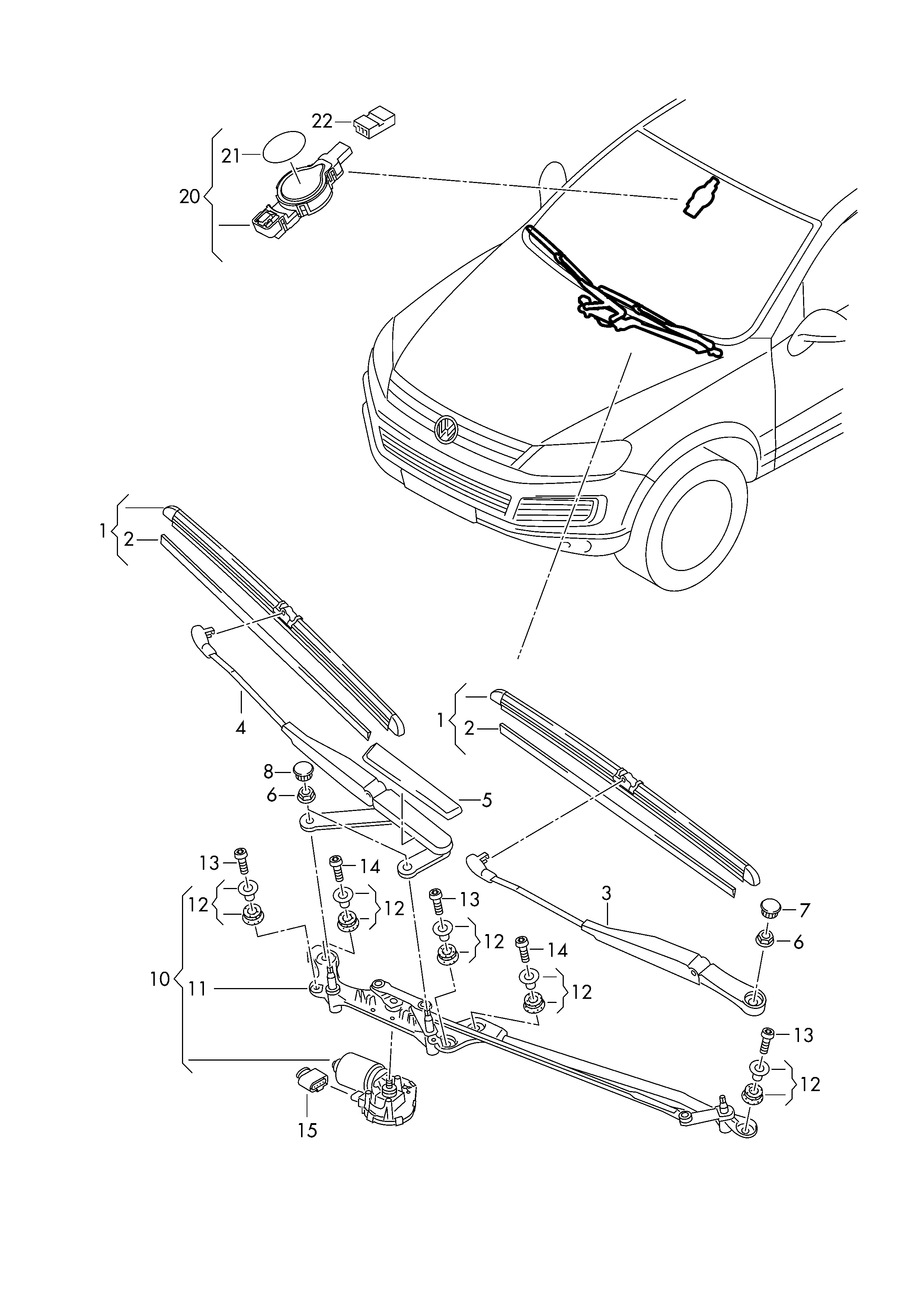 VW 7P0 955 425 B - Lamela stergator aaoparts.ro