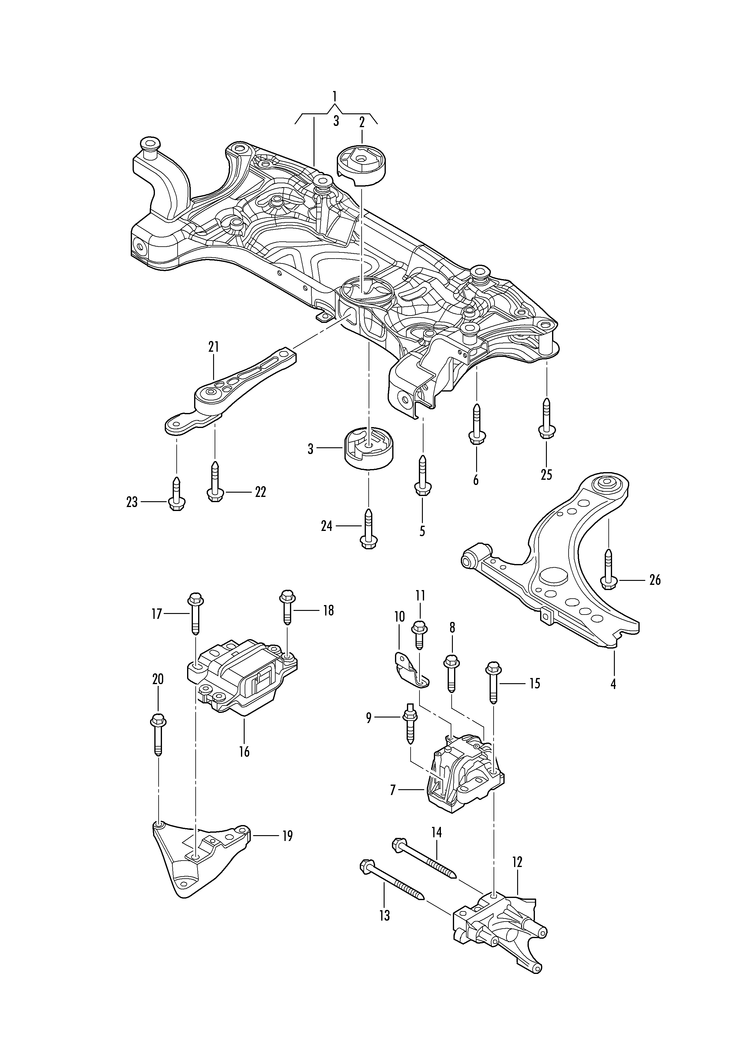 VAG 1K0 199 867 R - Suport motor aaoparts.ro