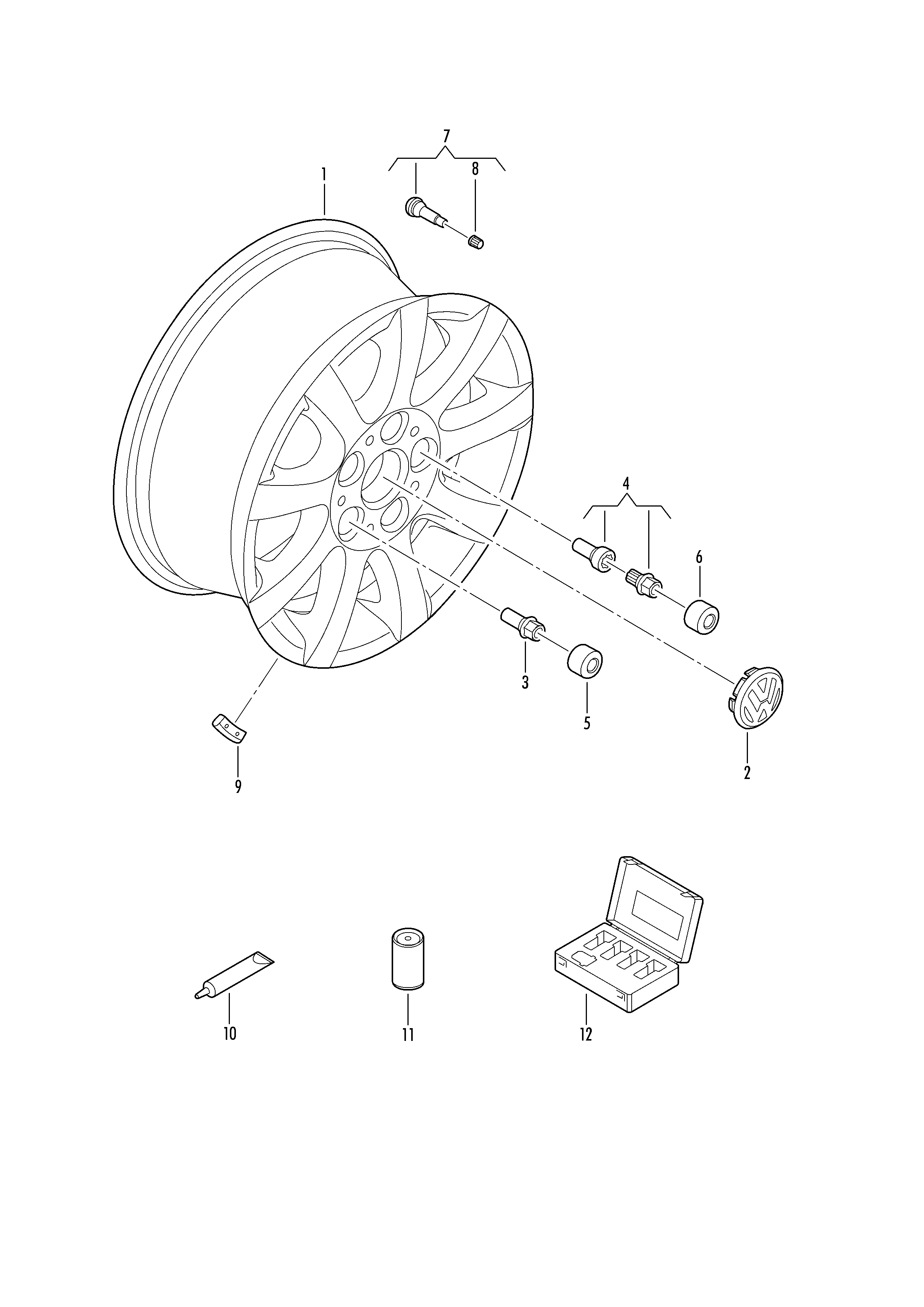 VW 1K0698137A - Bolt roata aaoparts.ro