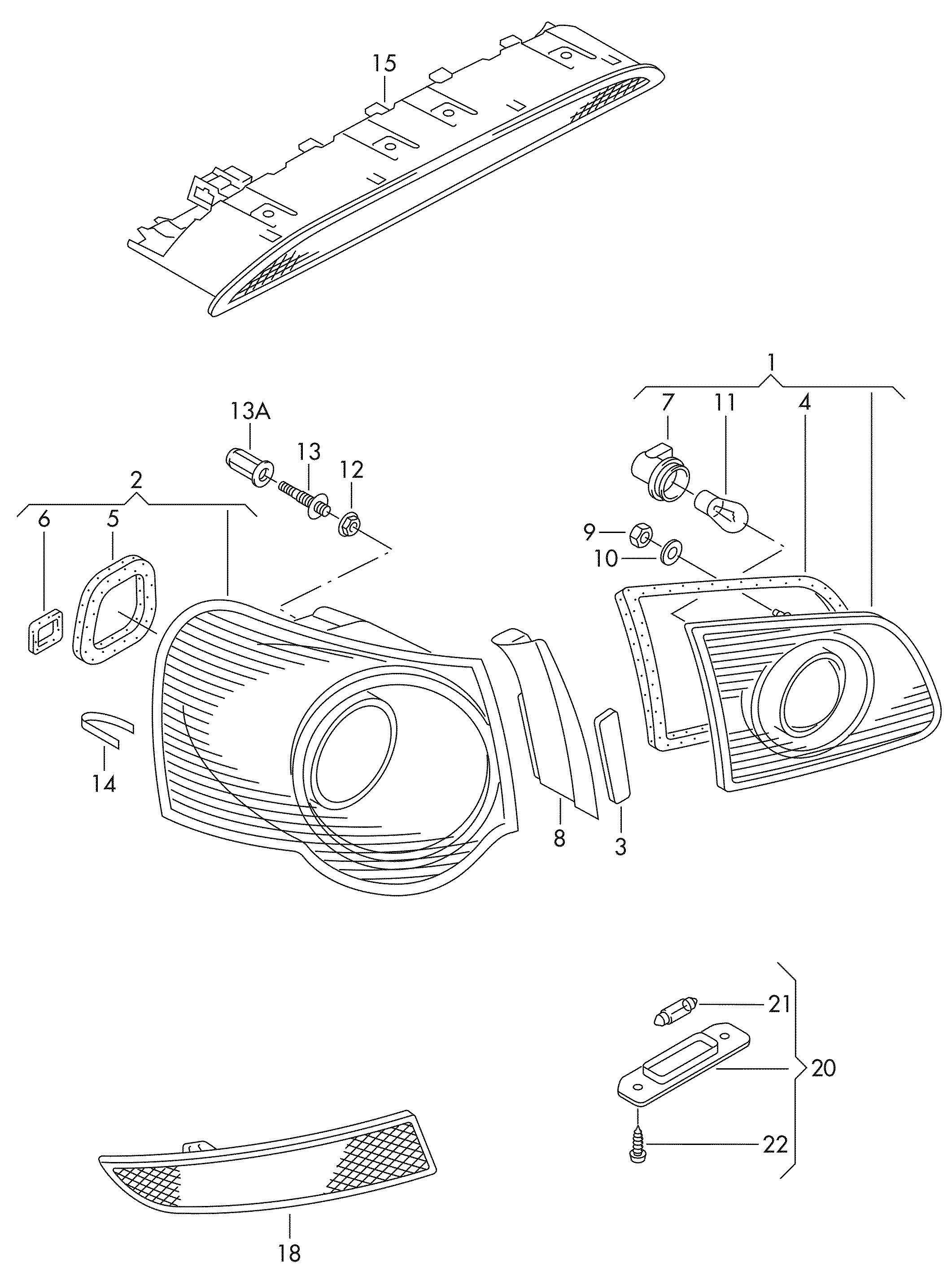 VW 1K6 945 097 G - Stop suplimentar aaoparts.ro