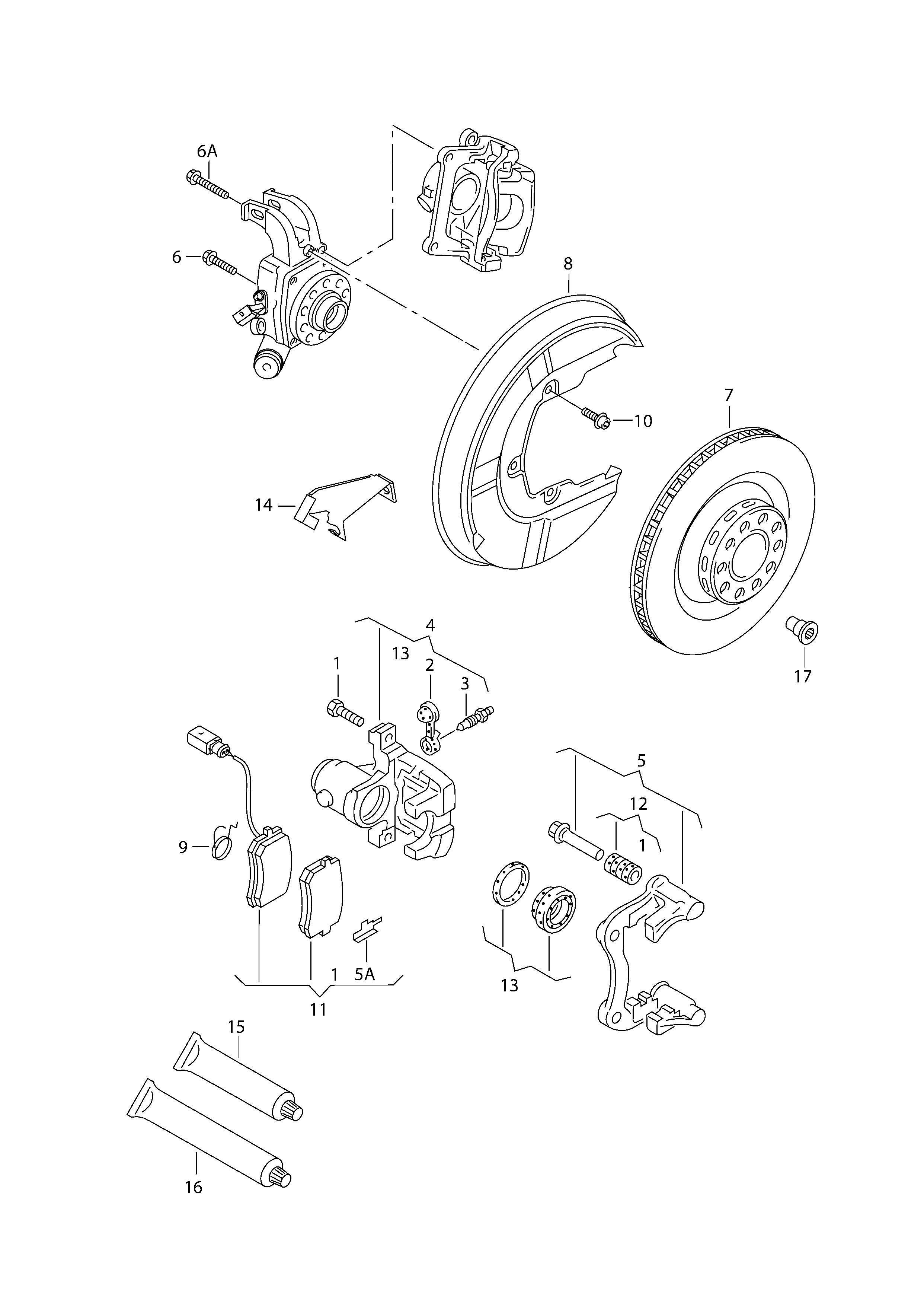 AUDI 7E0698451B - Set placute frana,frana disc aaoparts.ro