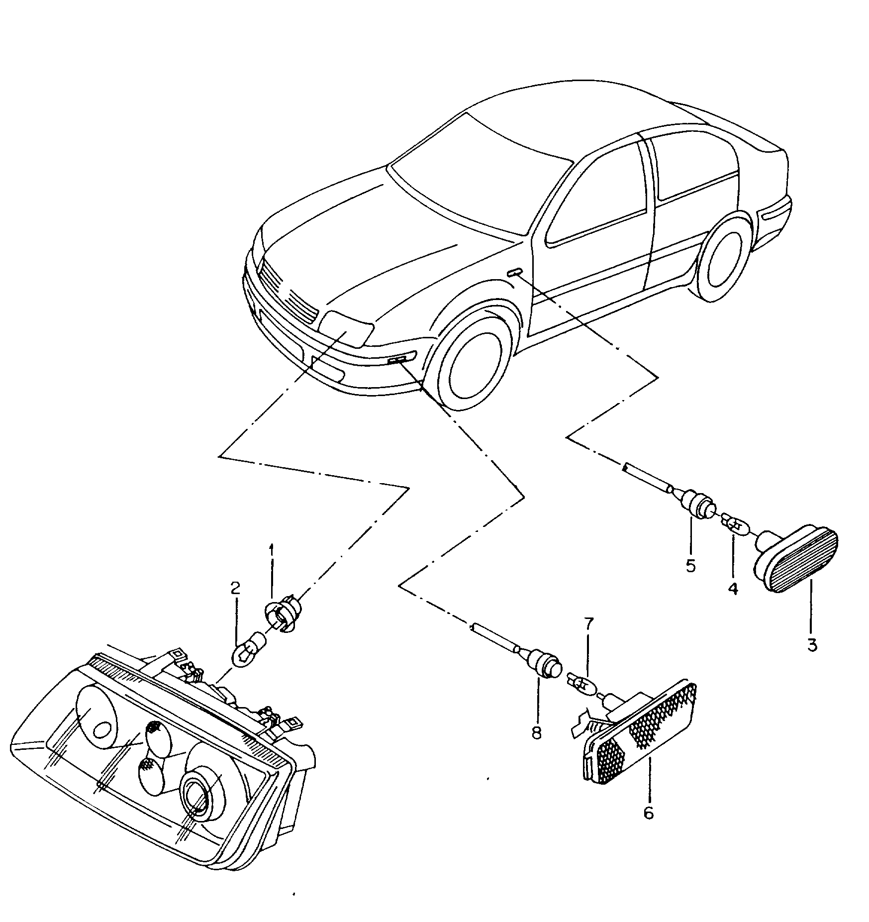 VAG 1J5 949 117 A - Semnalizator aaoparts.ro
