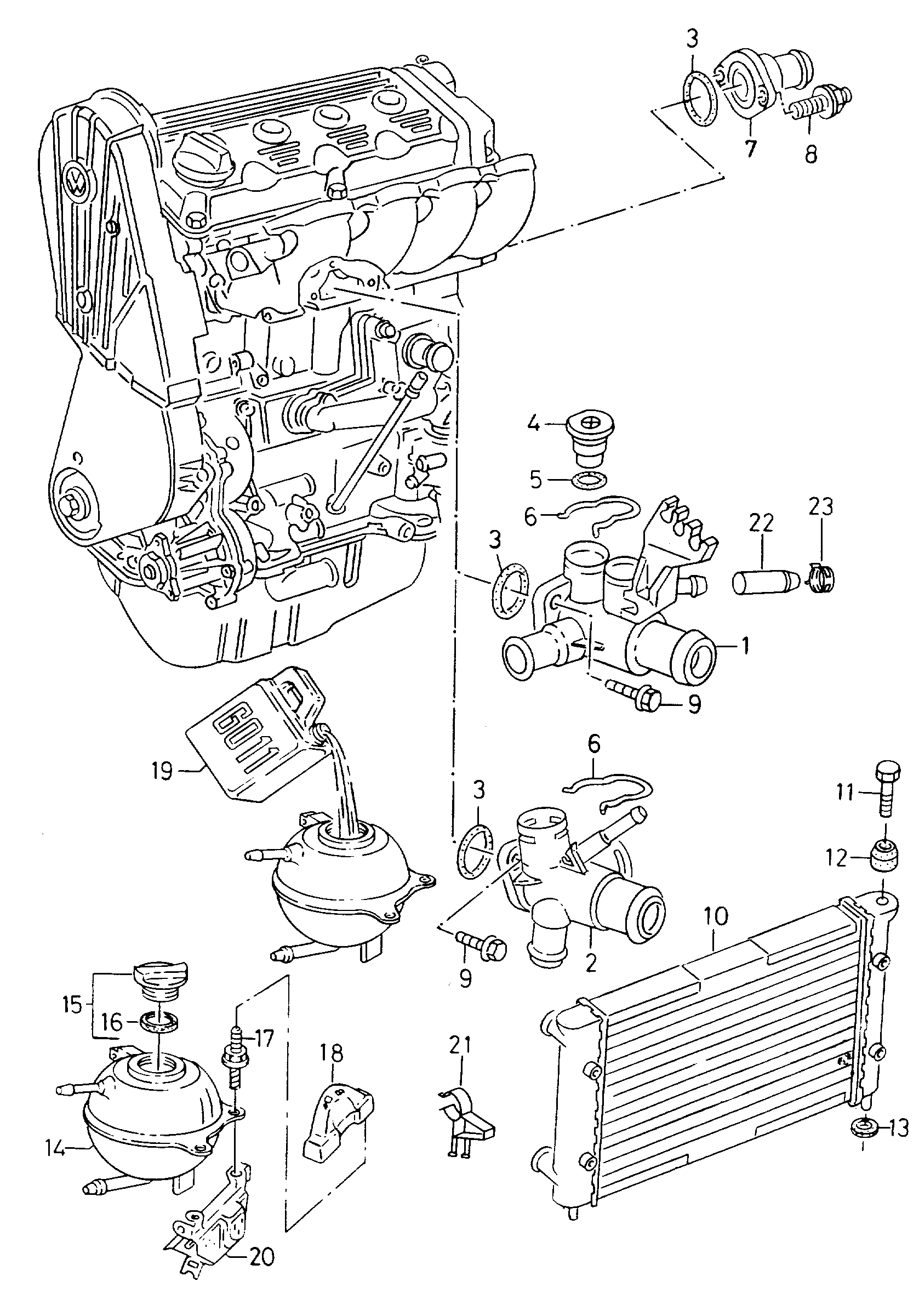 VAG 5X0121407A - Vas de expansiune, racire aaoparts.ro